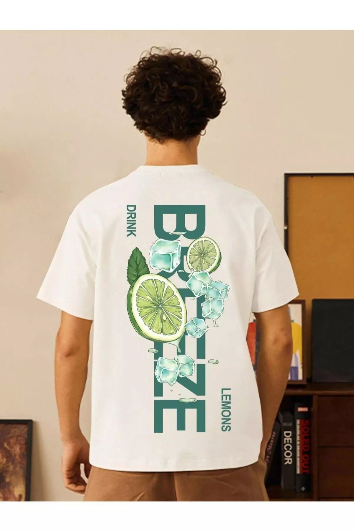 Men's White Breeze Bicycle Collar T-shirt