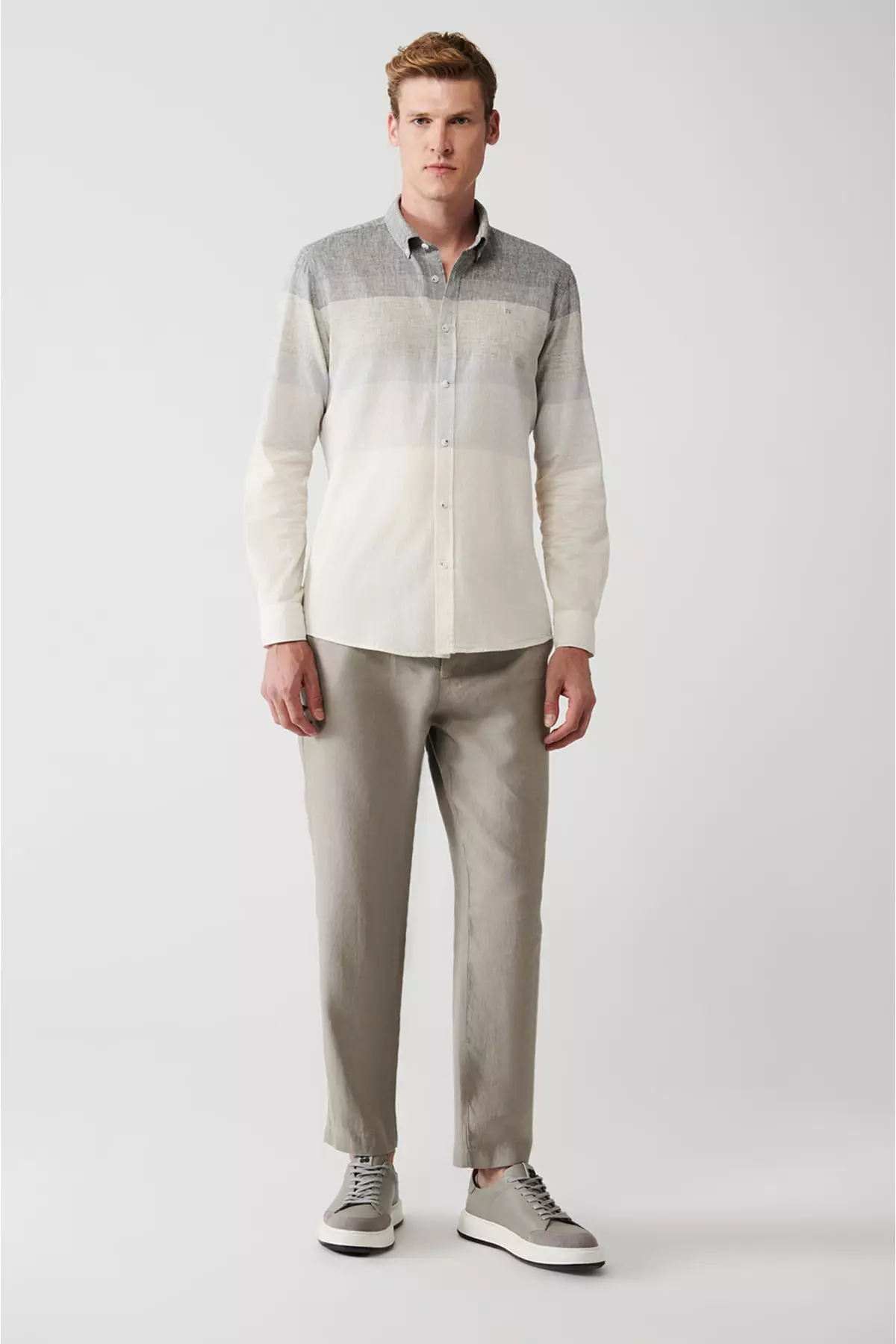 Men's Black Cotton Striped Shirt A31Y2271