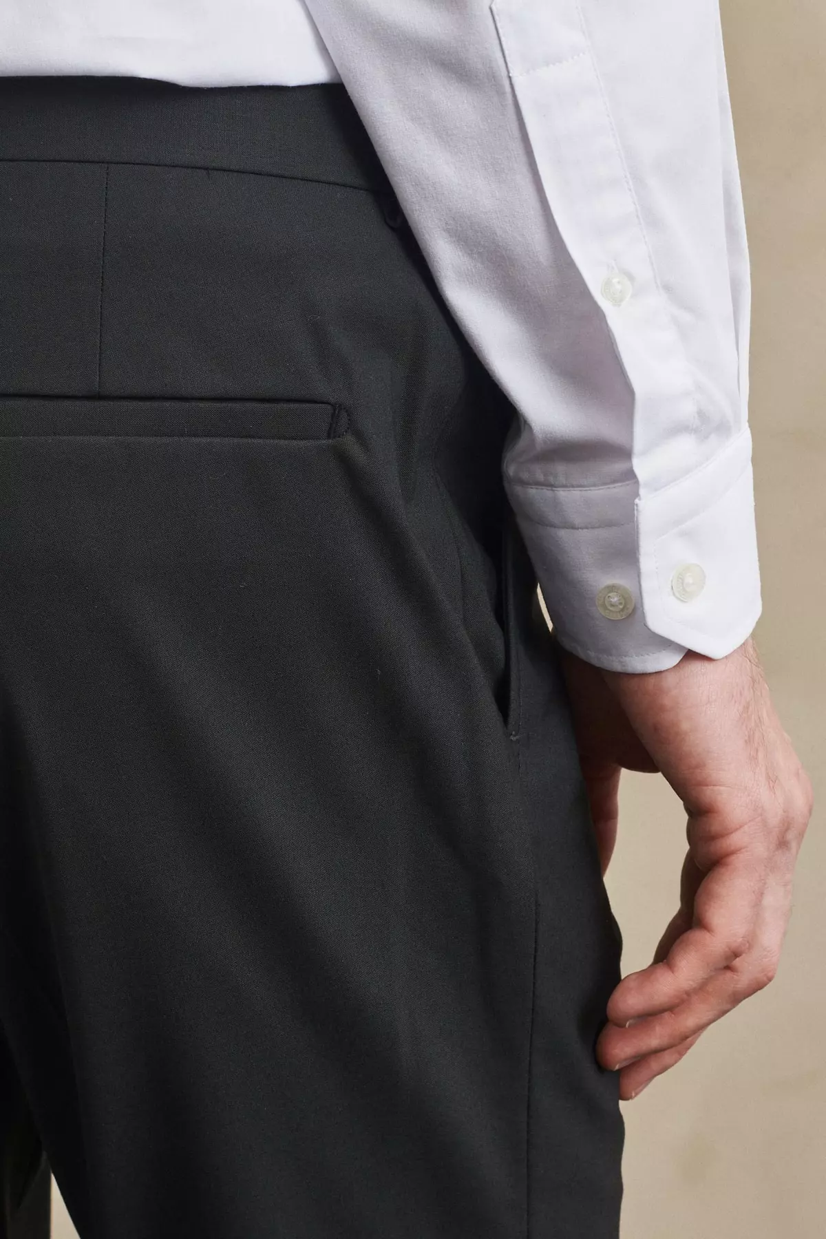 Men's Black Slim Fit Skinny Cut Stretch Classic Pants