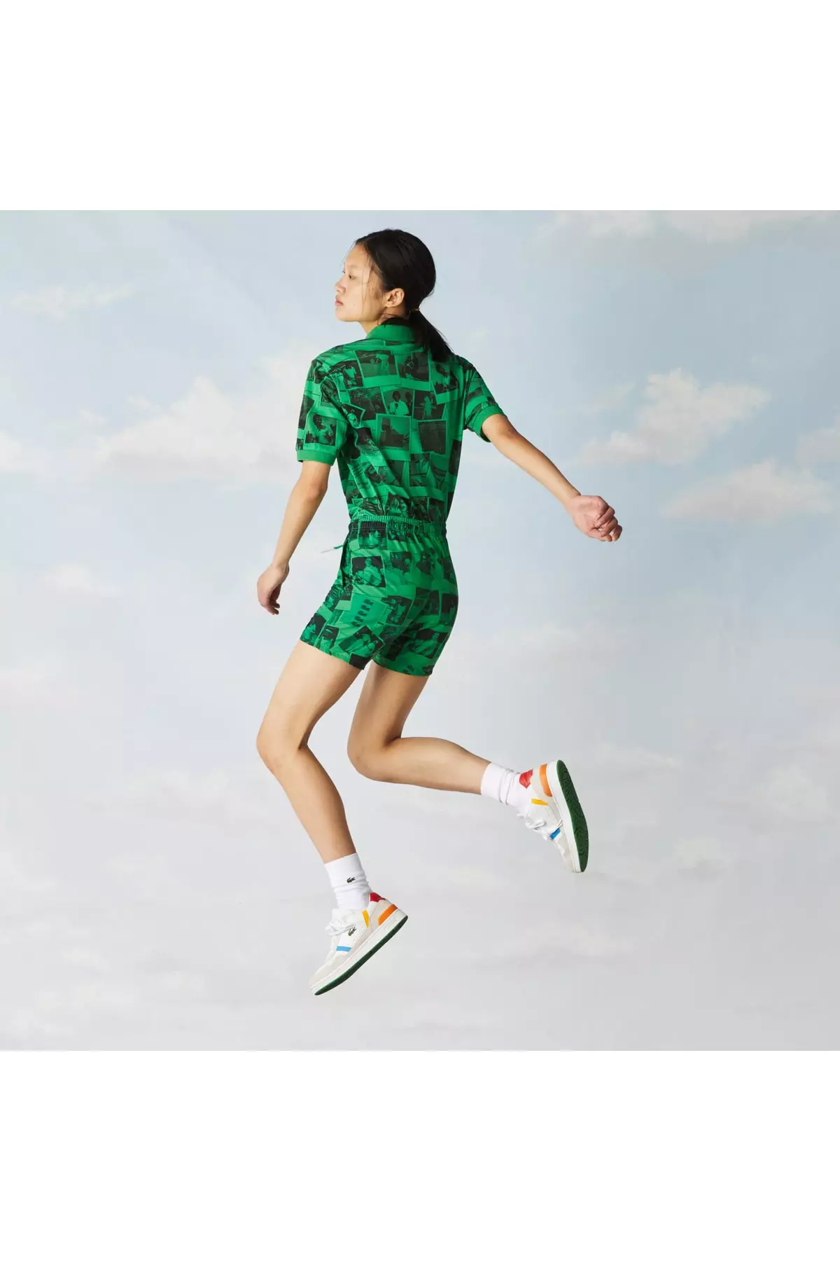L!ve Unisex Printed Green Shorts Swimsuit