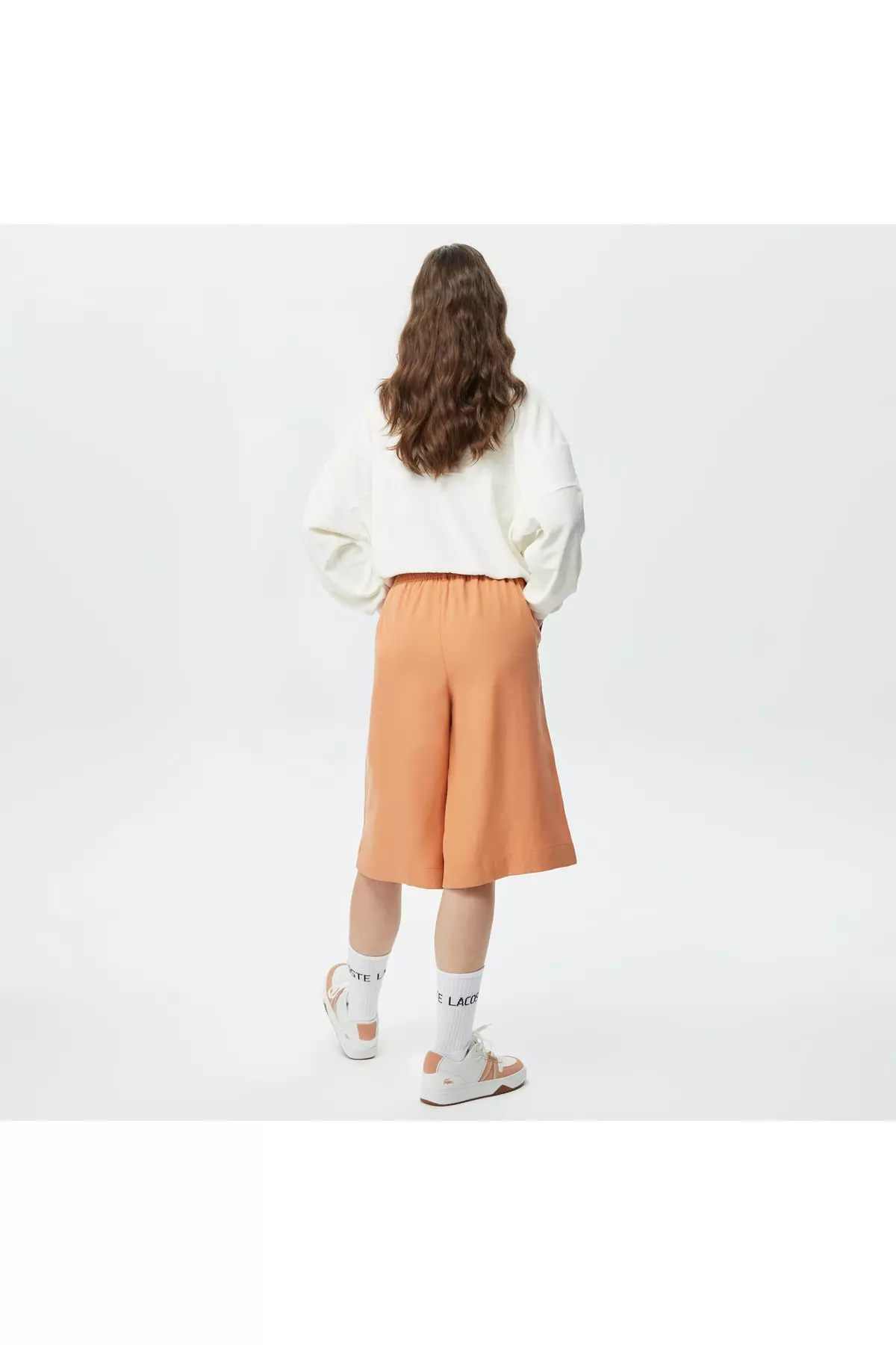 Women's Relaxed Fit Orange Shorts