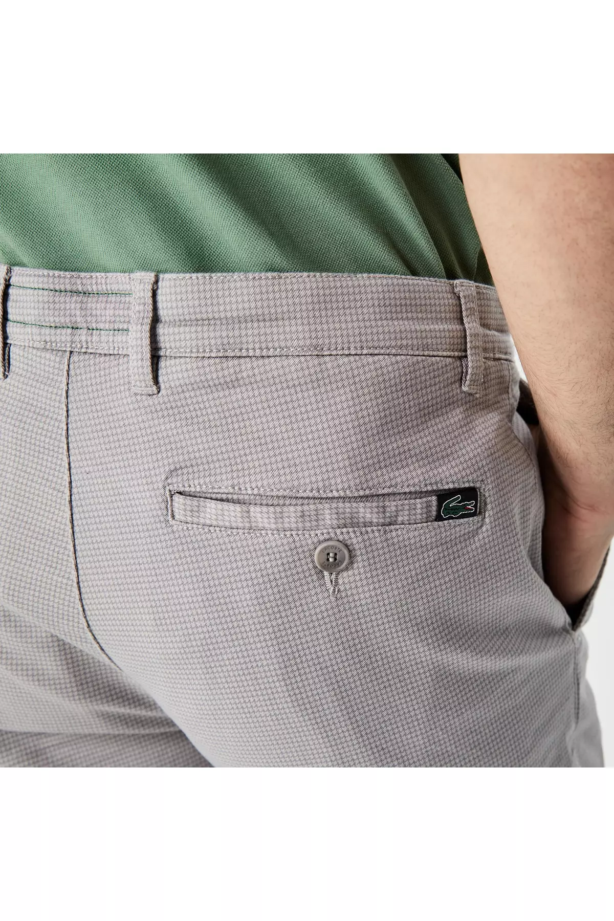 Men's Slim Fit Patterned Gray Bermuda Shorts