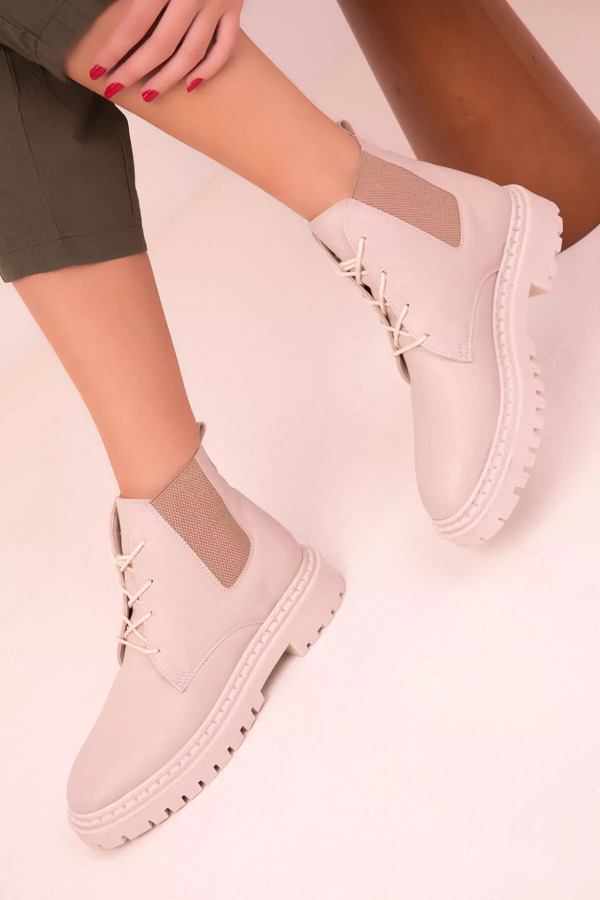 Beige Women's Boot & Bootie 17622