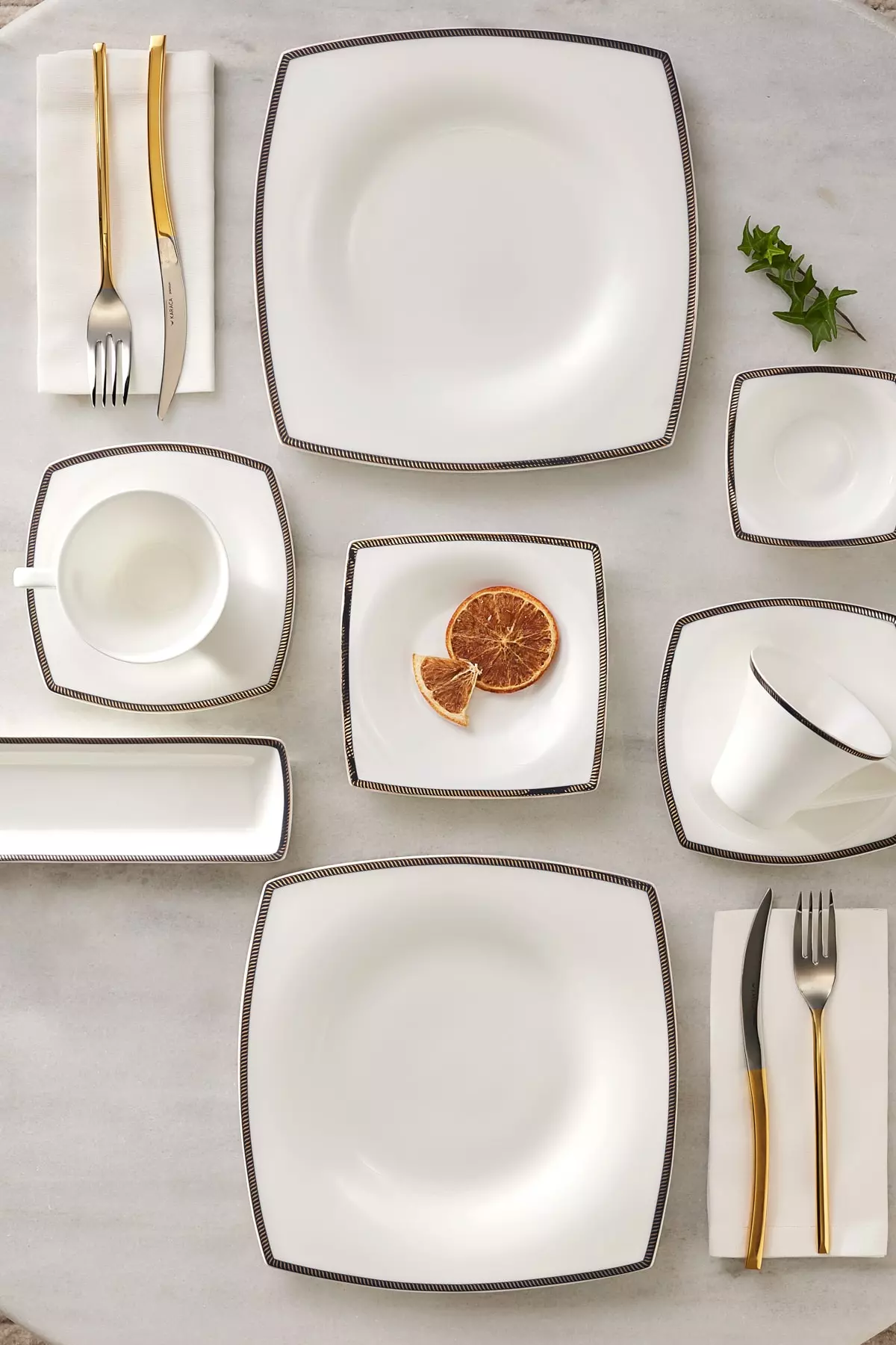 Fine Pearl Norma 26 Piece 6 Person Square Breakfast Set