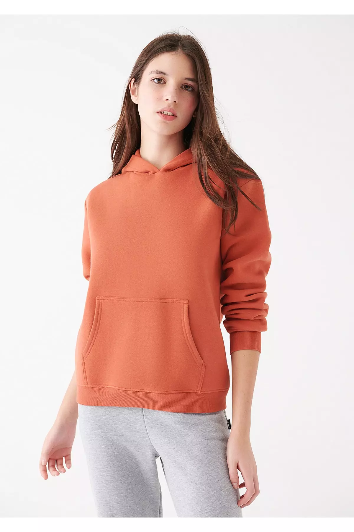 Hooded Orange Basic Sweatshirt 167299-70233