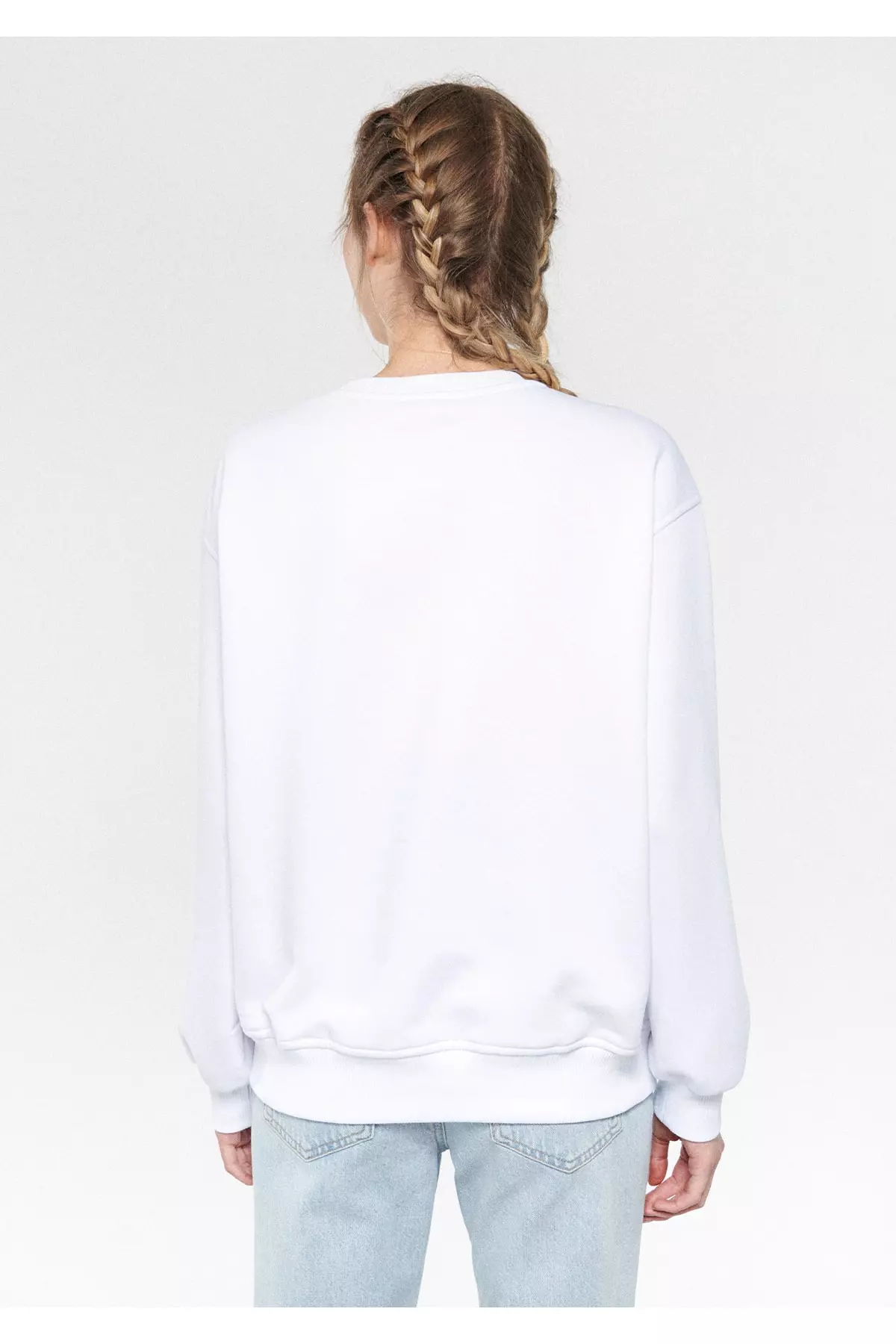 Logo Printed White Sweatshirt 1611656-620