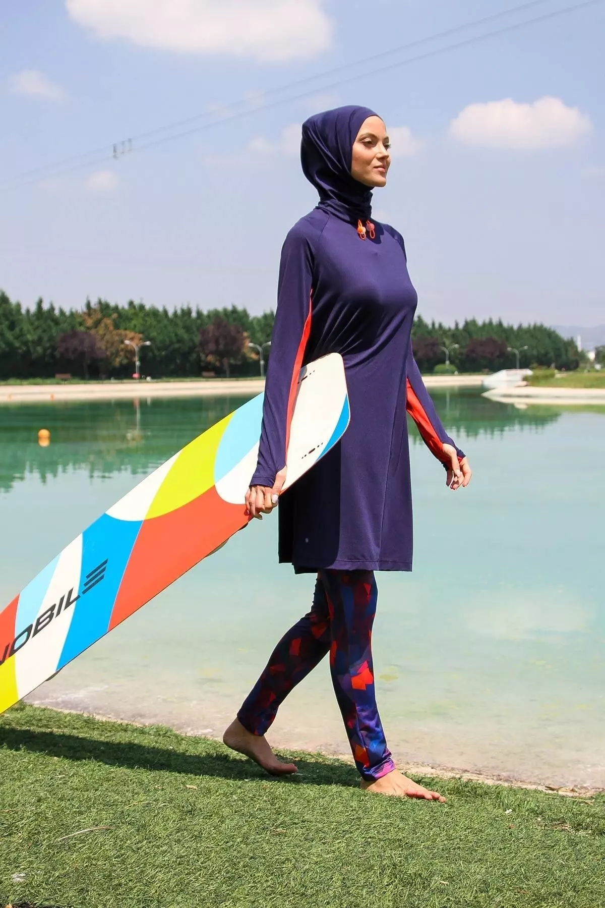 3-piece Navy Performance Series Full Coverage Burkini M2231