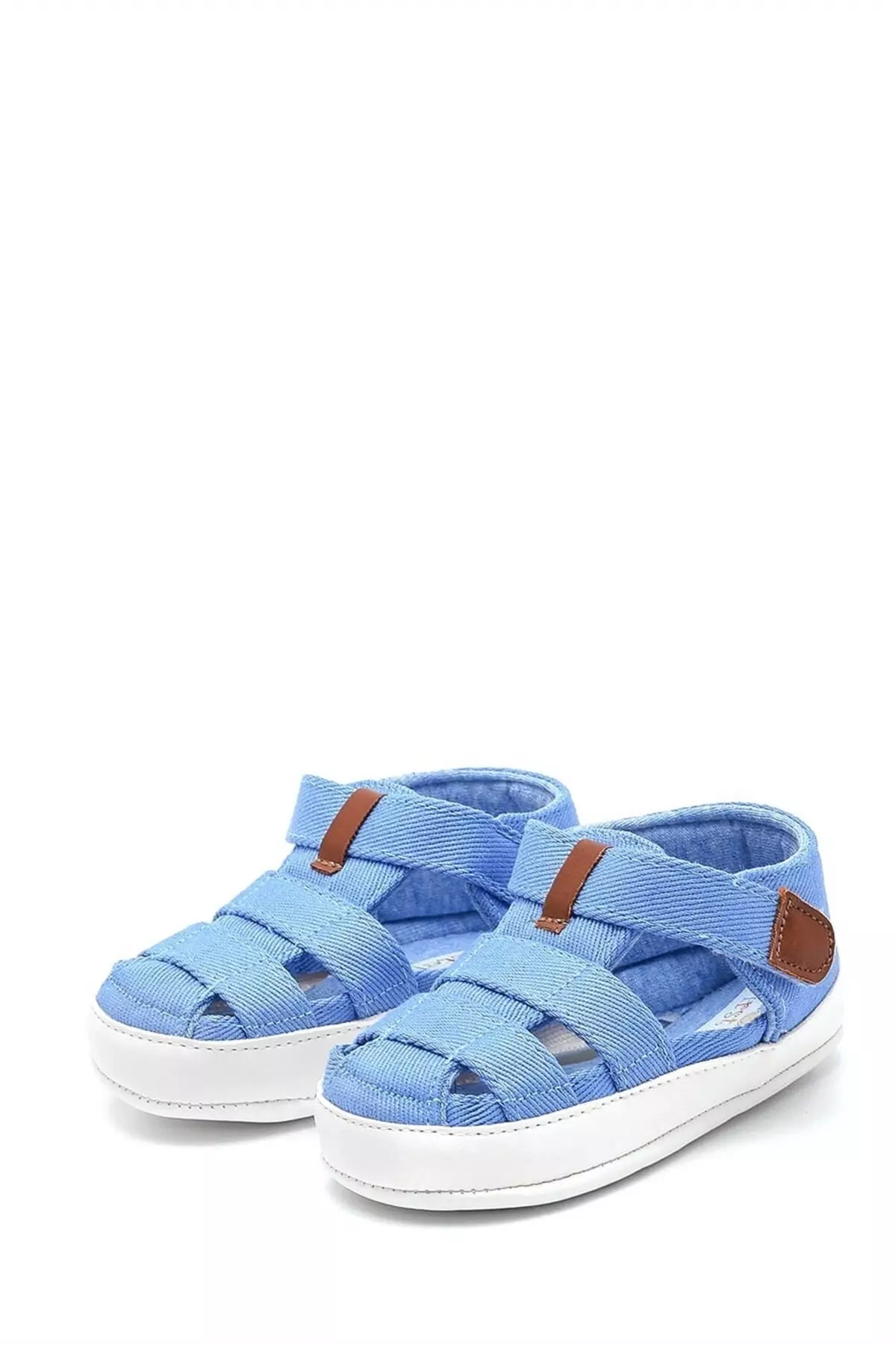 Blue Baby Rattle Sandal Booties