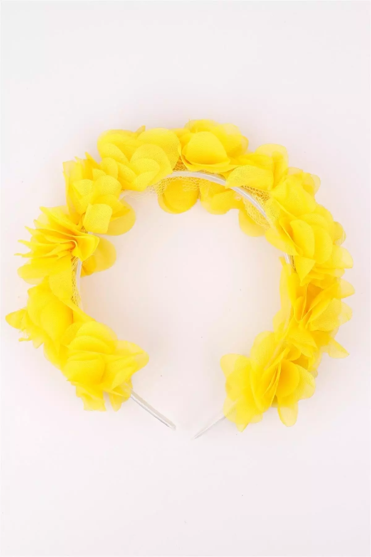 Yellow Flowered Girl Child Crown
