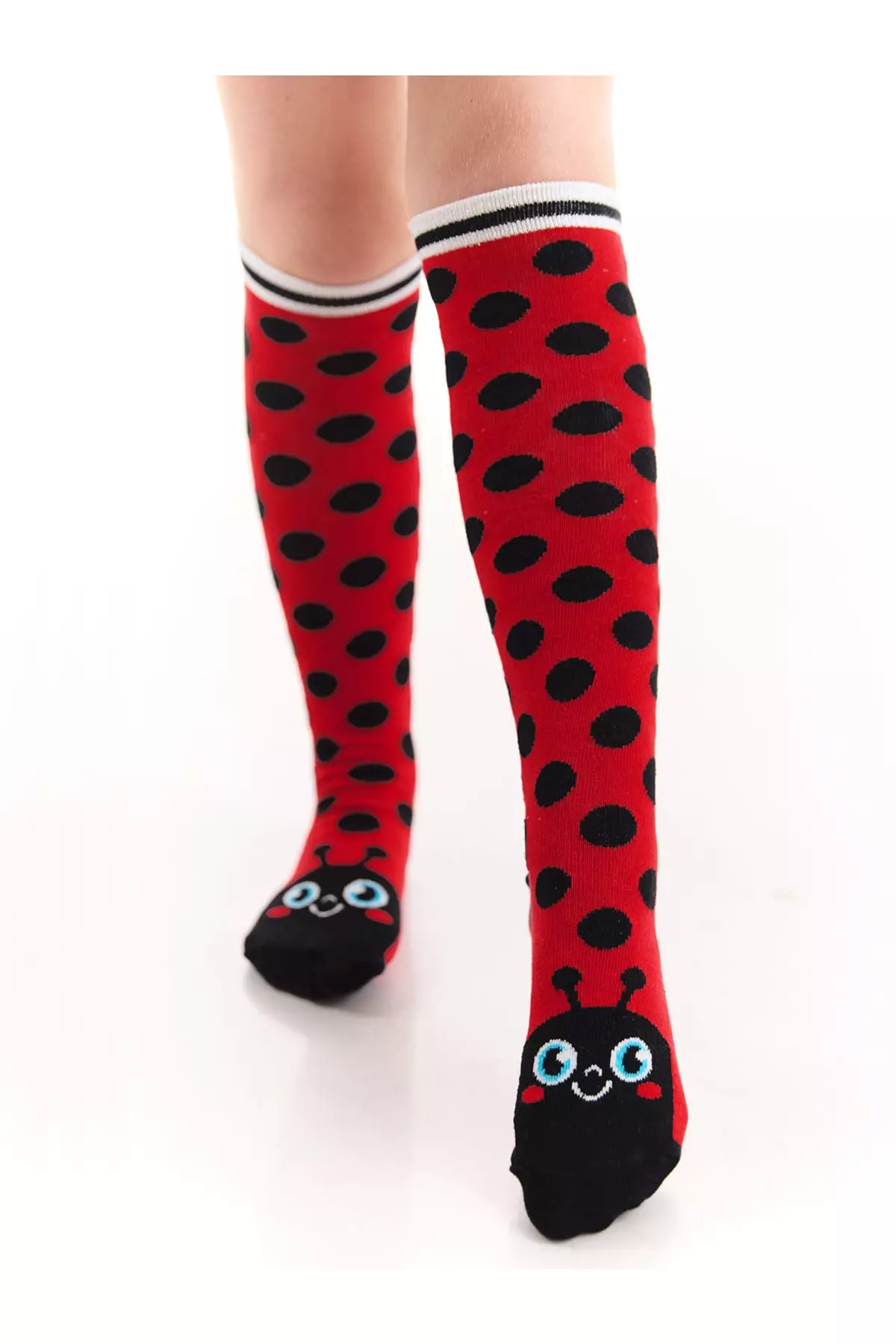 Ladybug Girl Red Polka Dot Knee High Socks