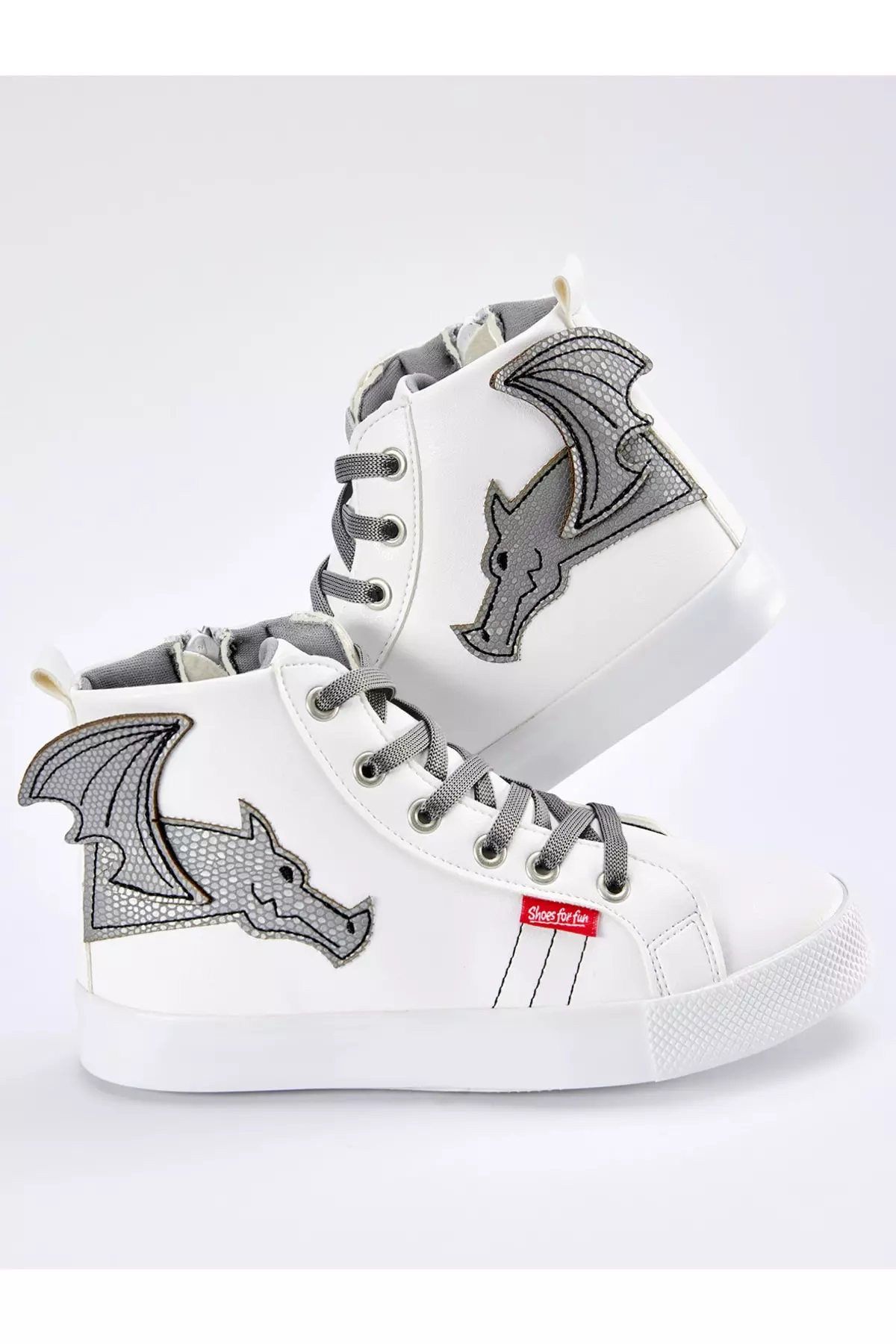 Dragon Boy White Sneakers Sports Shoes