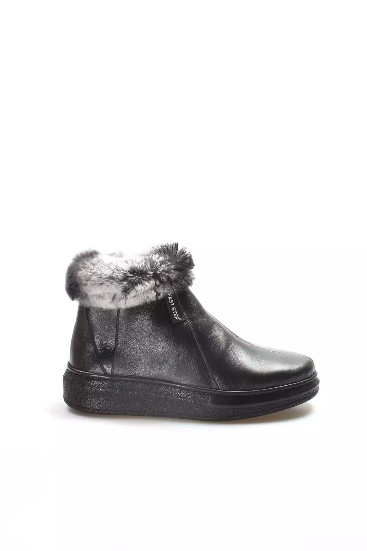 Genuine Leather Fur Black Women's Sports Boot 733kza0023