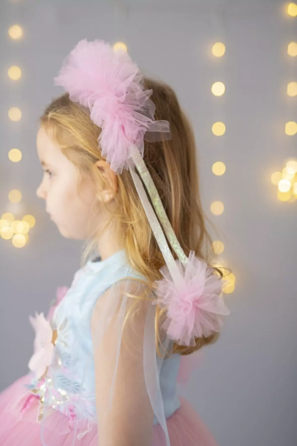 Pink Girl Child Crown Cotton Candy