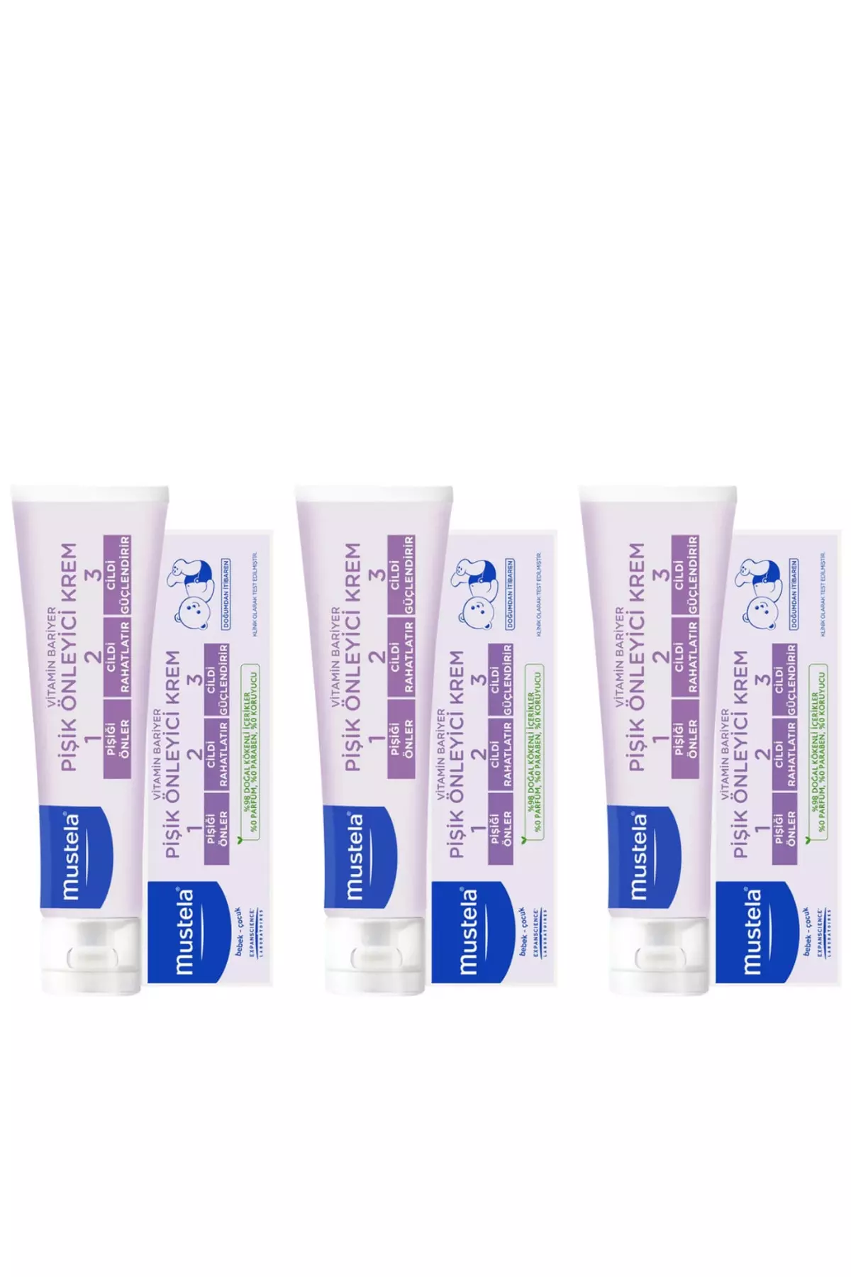 Vitamin Barrier Cream 1.2.3 Diaper Cream 100 ml 3 Pieces