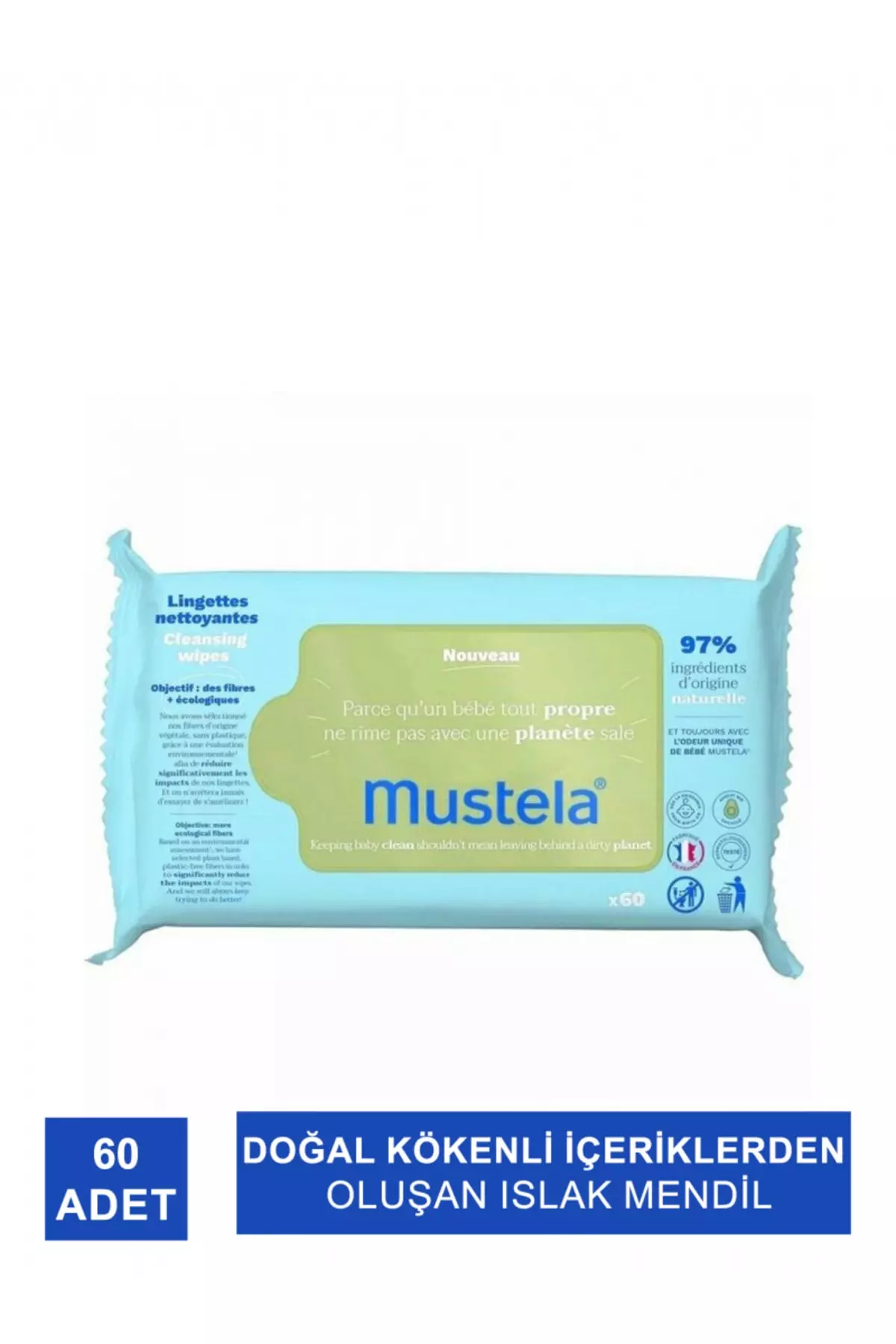 Eco Cleansing Wipes Wet Tissue 60 Pieces