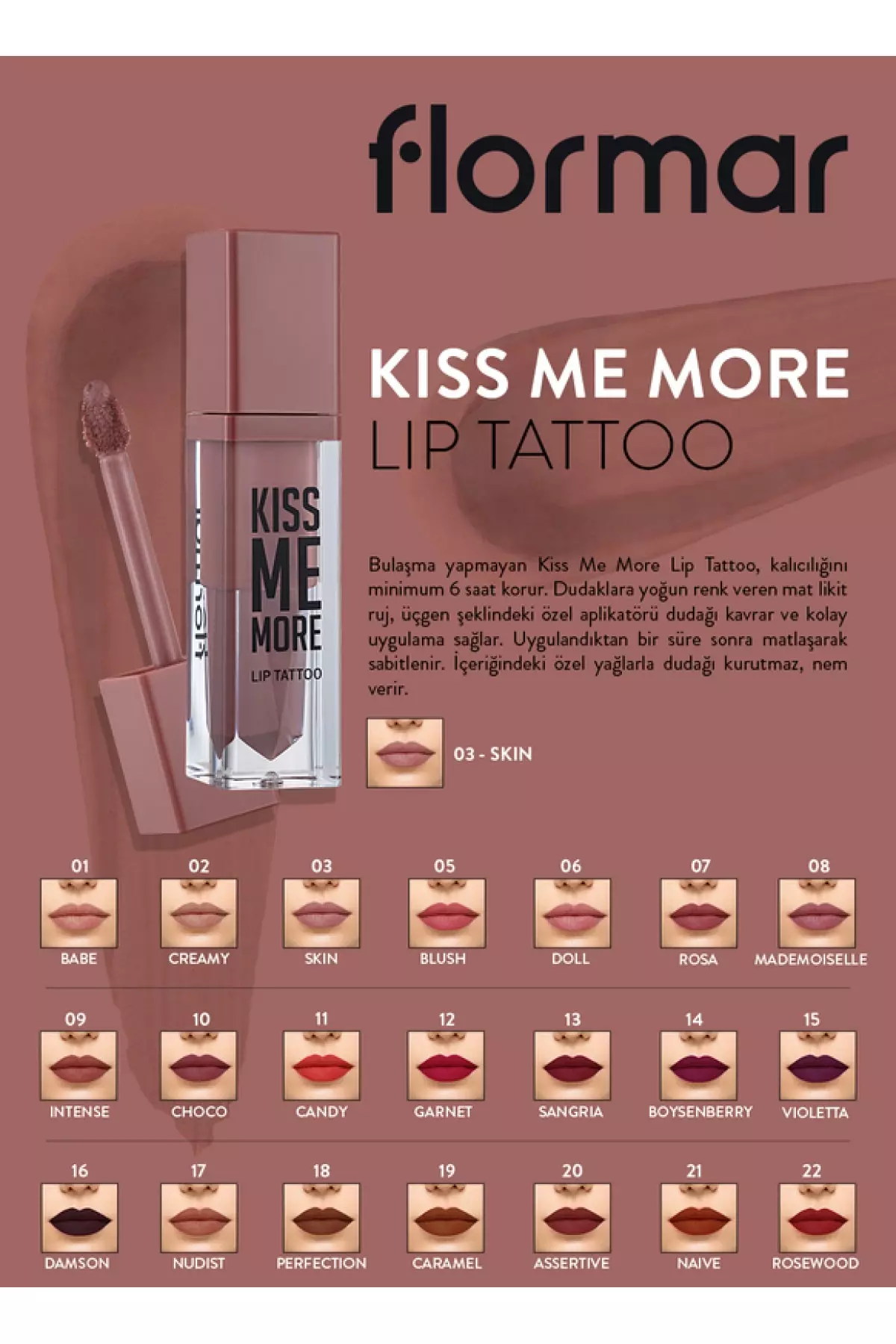 Cream, Long Lasting Matte Liquid Lipstick | 3.8 ml 02