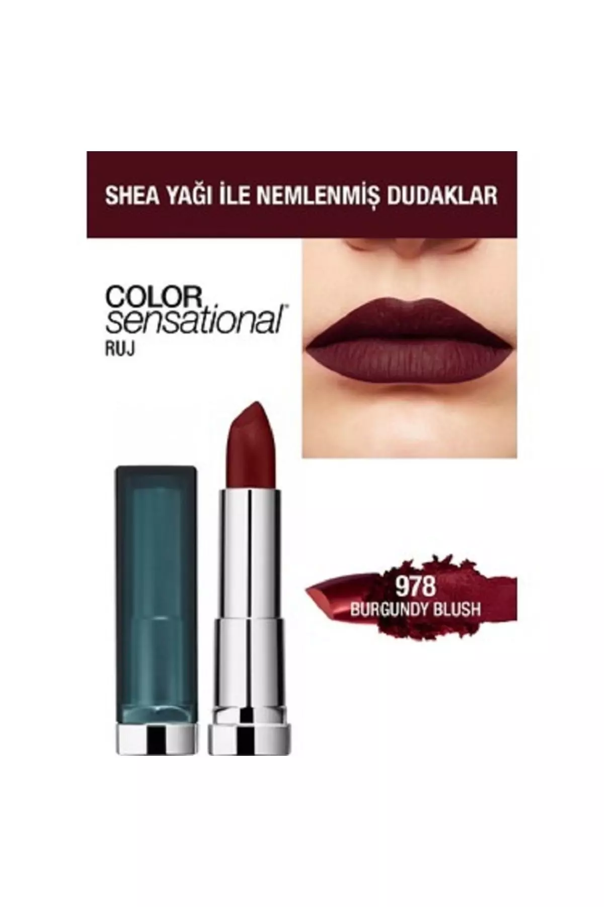 Sensational Creamy Lipstick - 978 Burgundy Blush - Bordeaux