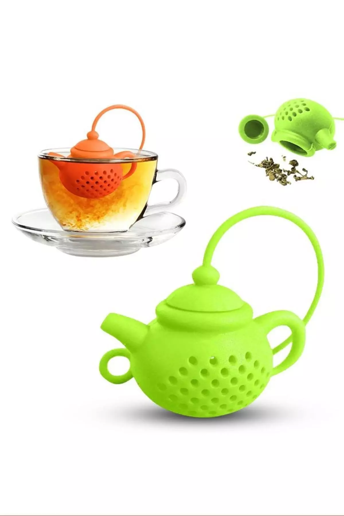 Cup Edge Teapot Infuser Green