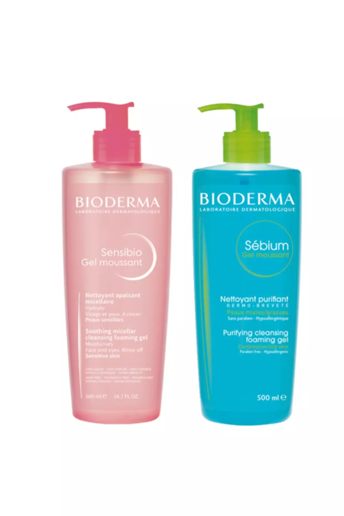 Facial Cleansing Care Set | Bioderma Sebium 500 ML + Bioderma