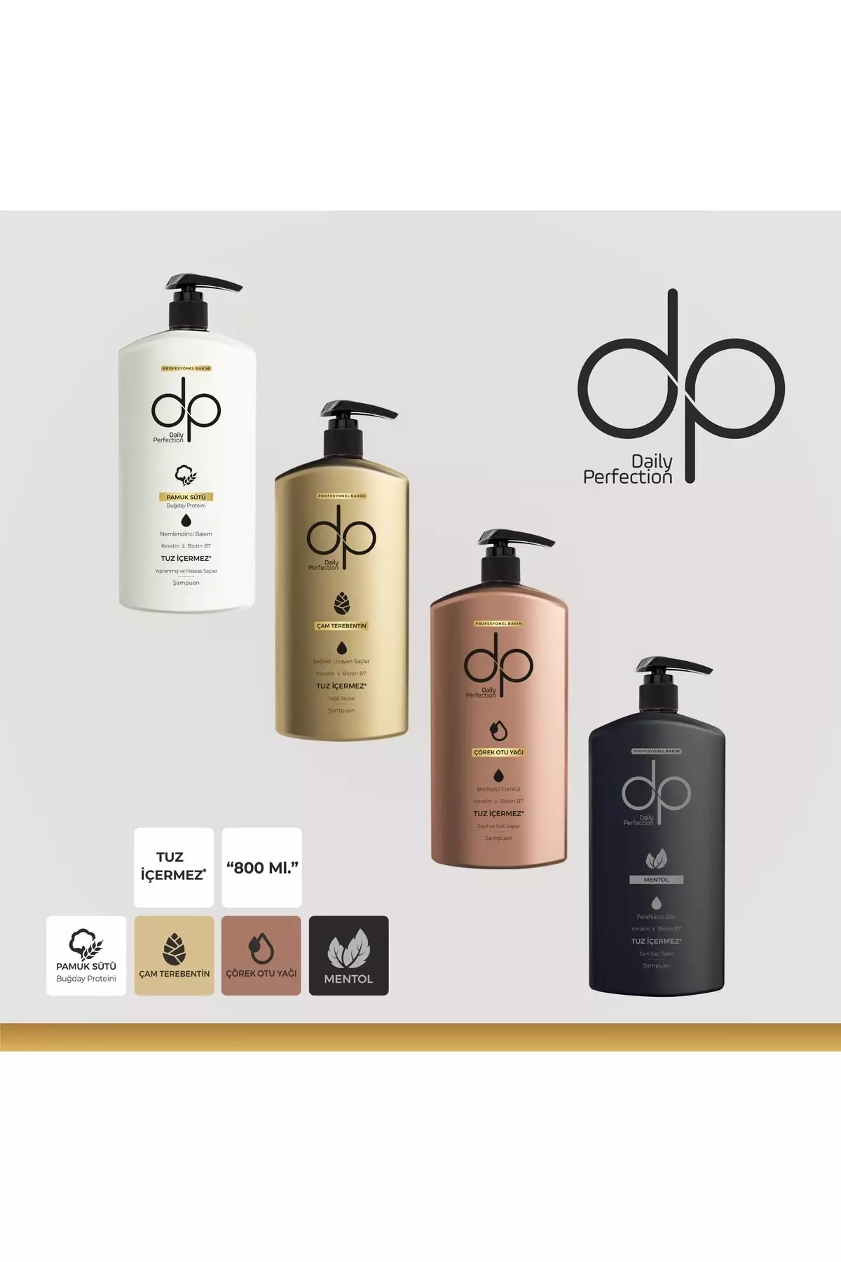 Salt-free Shampoo Set 4x800 ml