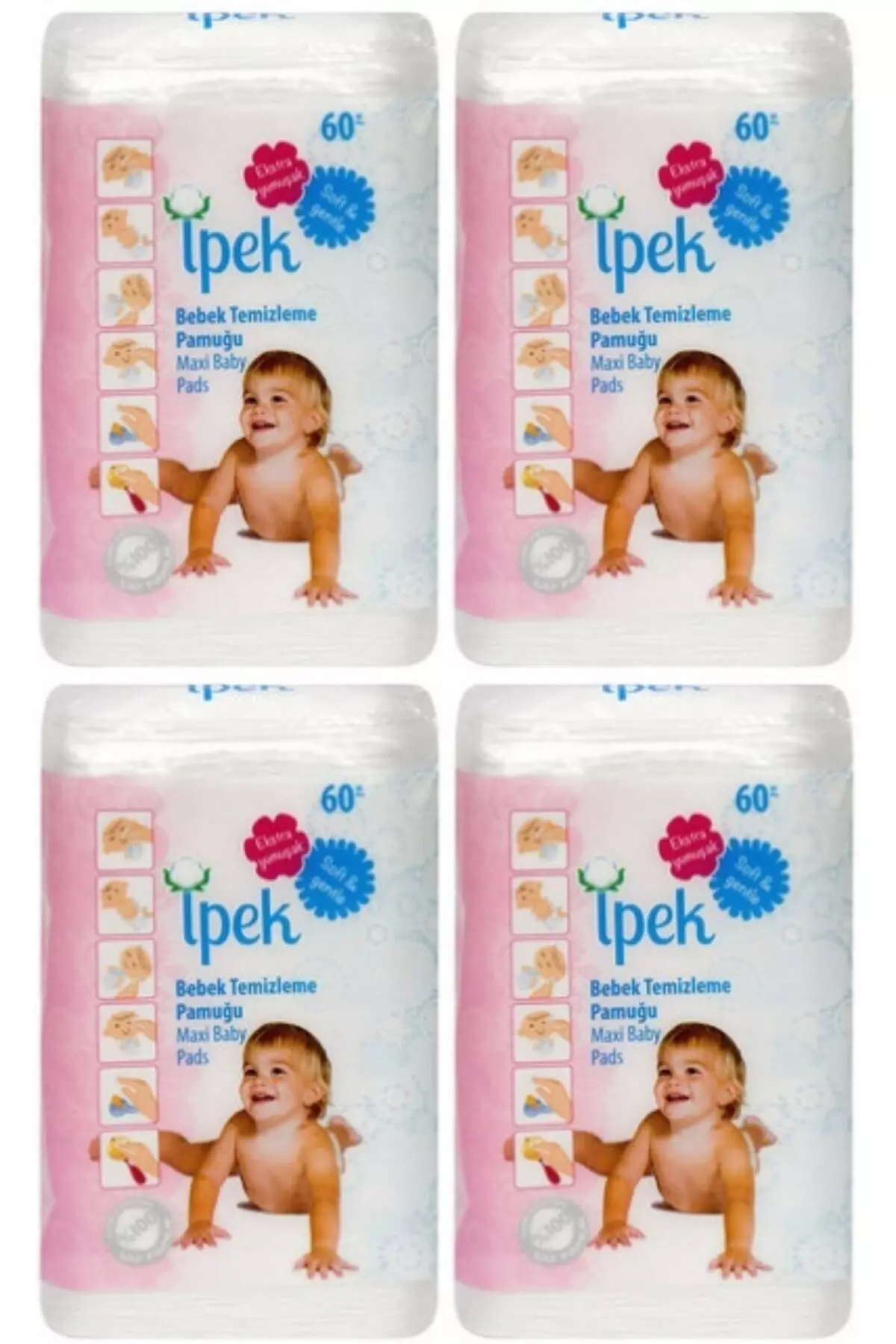 Maxi Baby Cleaning Cotton 60 Pieces 4 Packs