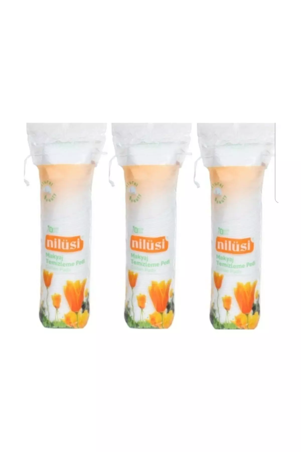 Nilsa Makeup Remover Pad - Cotton Disk 70 Pieces X 3 Pack