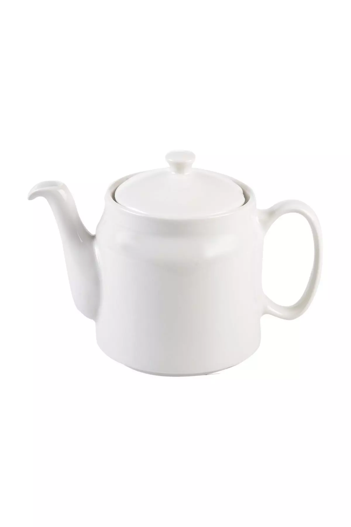 Porcelain White Plain Coffee Pot Tea Kettle