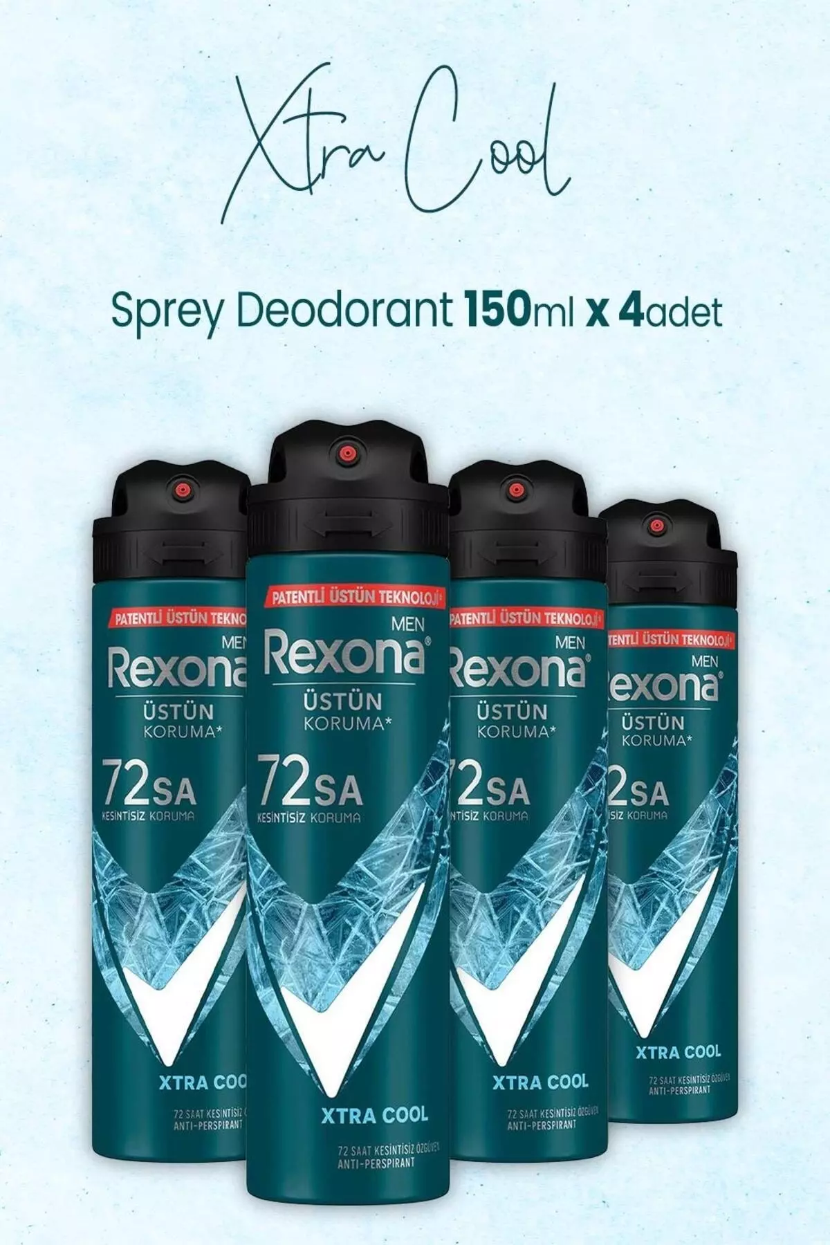 Men Spray Deodorant Xtra Cool 150 ml x 4 Pieces