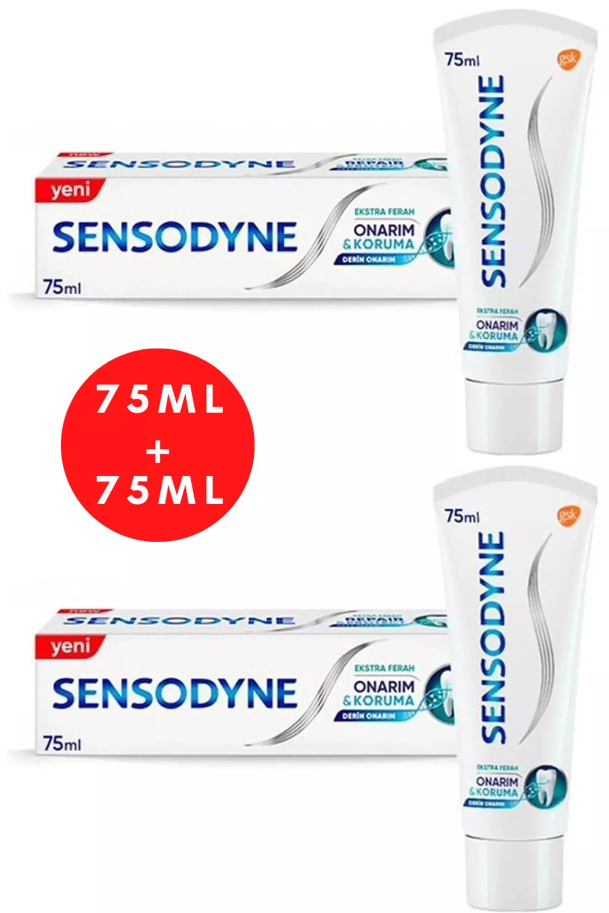 Toothpaste Extra Fresh Repair and Protection 75 Ml X2