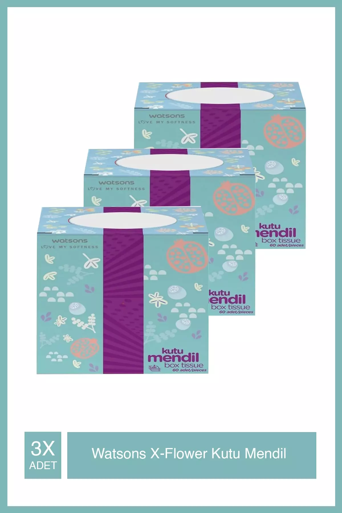 Box Tissue 60s 3 Ply X-flower X3 Pieces