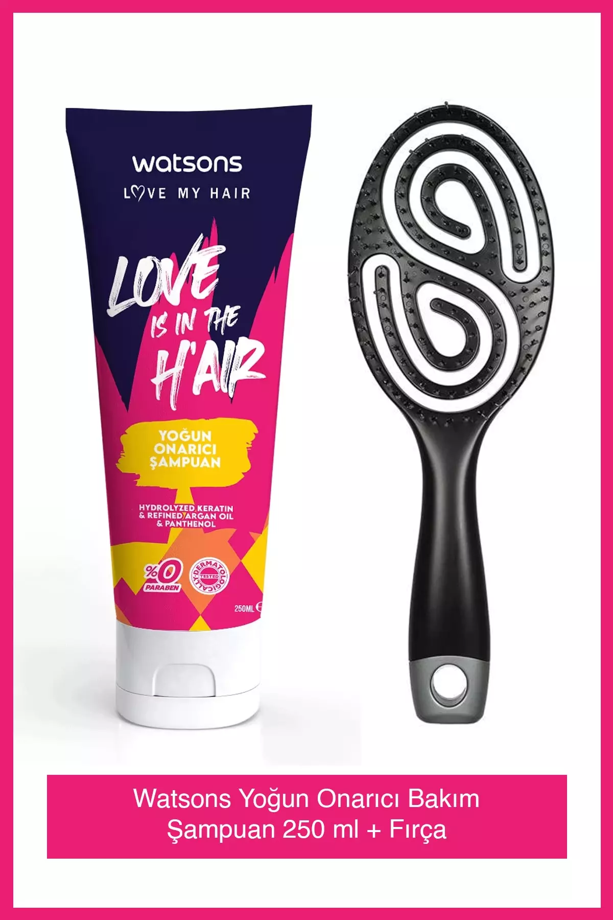 Intensive Repair Shampoo 250ml + Brush Set