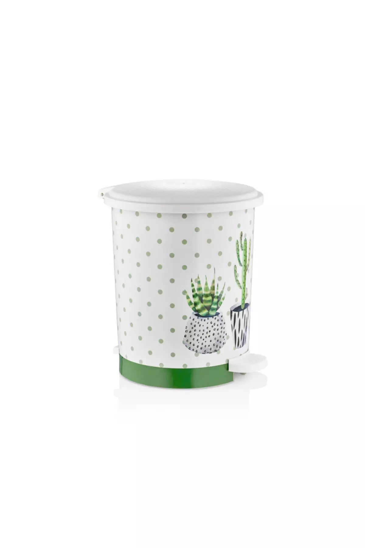 Cactus Patterned Pedal Trash Can 8lt Mrd152