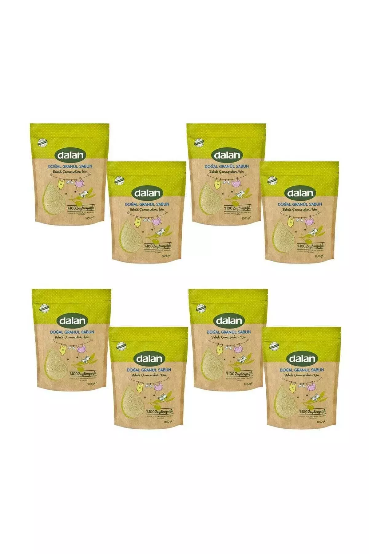Granular Soap Powder 1 kg Olive Oil 8-Piece Set for Babies