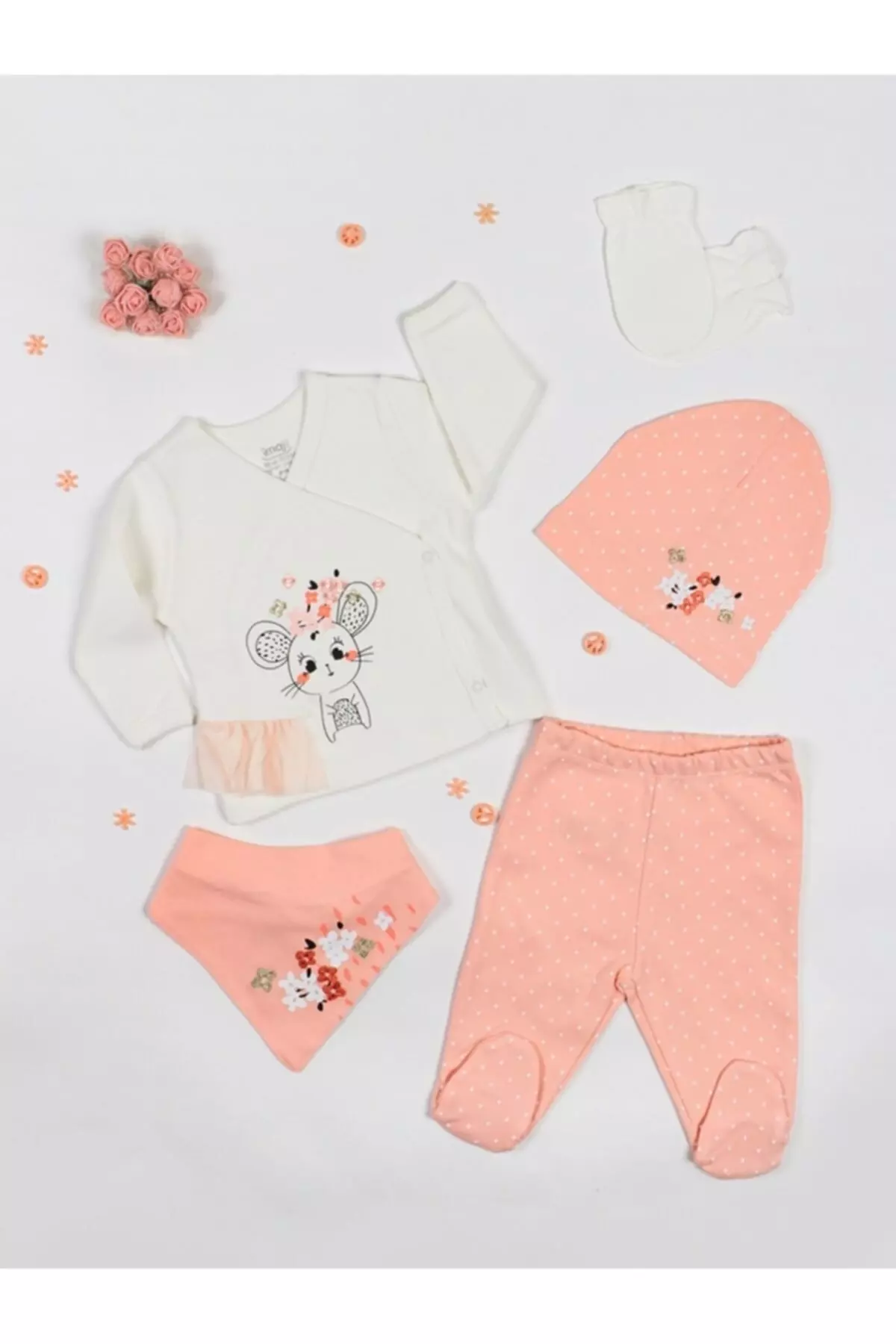 Little Mouse Woman / Girl's 5 Piece Slipper Set