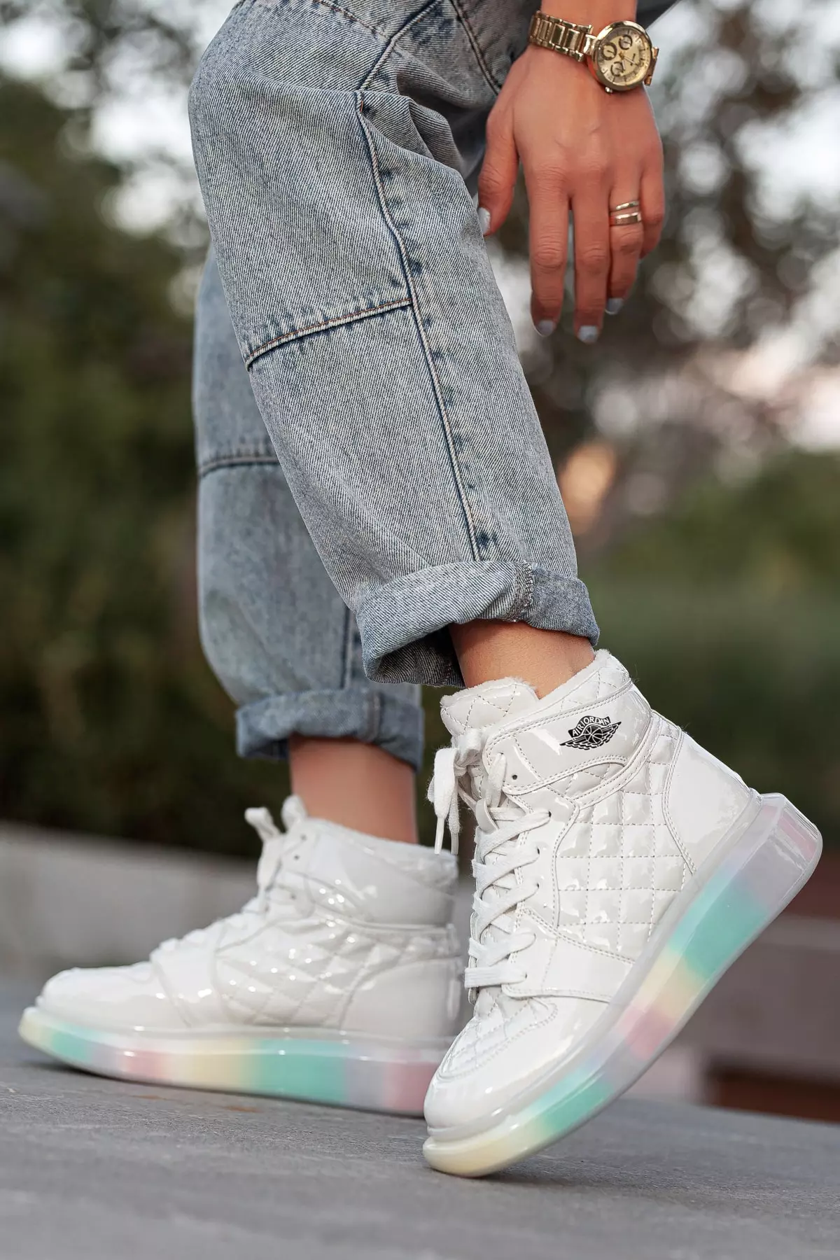 Jade Waterproof Non-slip Sole Air Color Fashion Women's Sports Boot