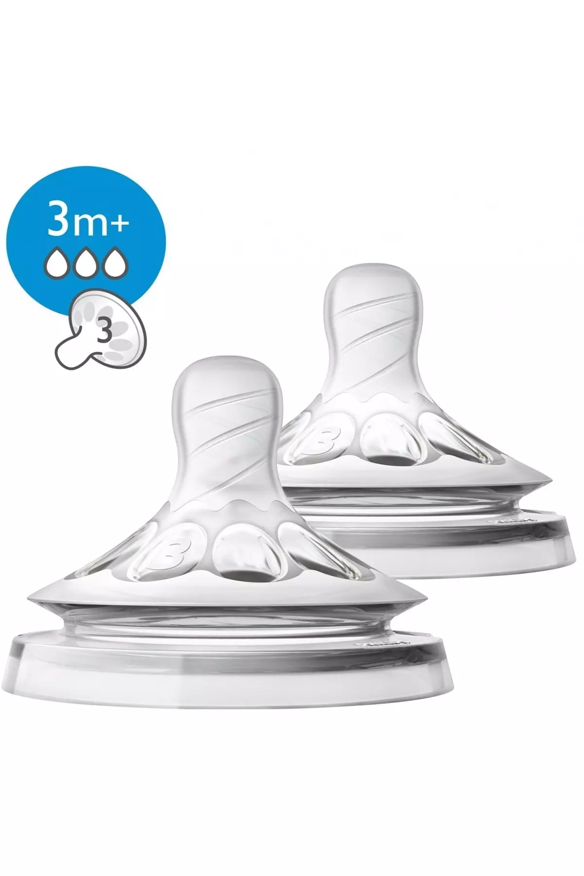 Philips Natural Bottle Teat +3 Months 2-Pack