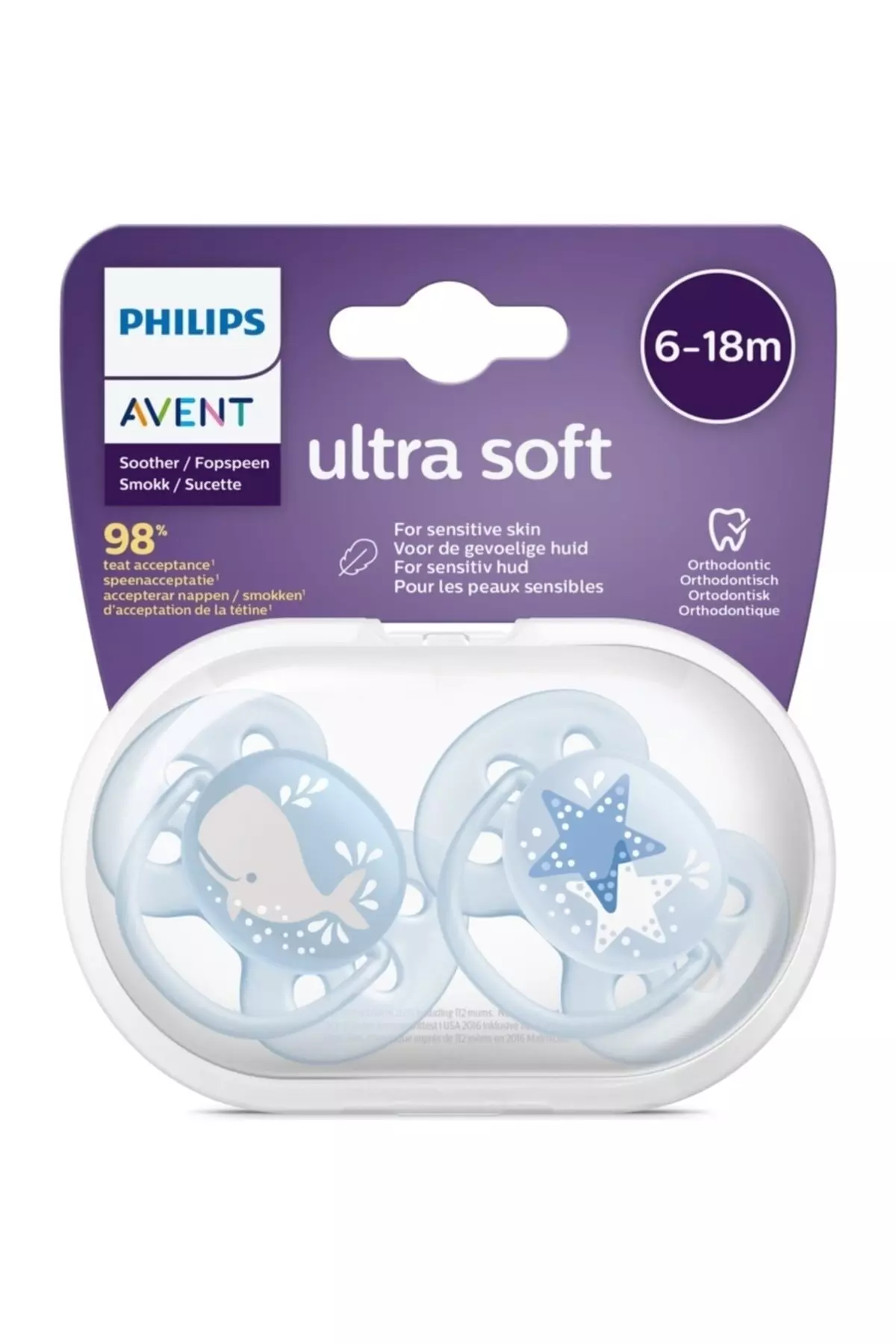Philips Scf223/03 Ultra Soft Pacifier 6-18 Months