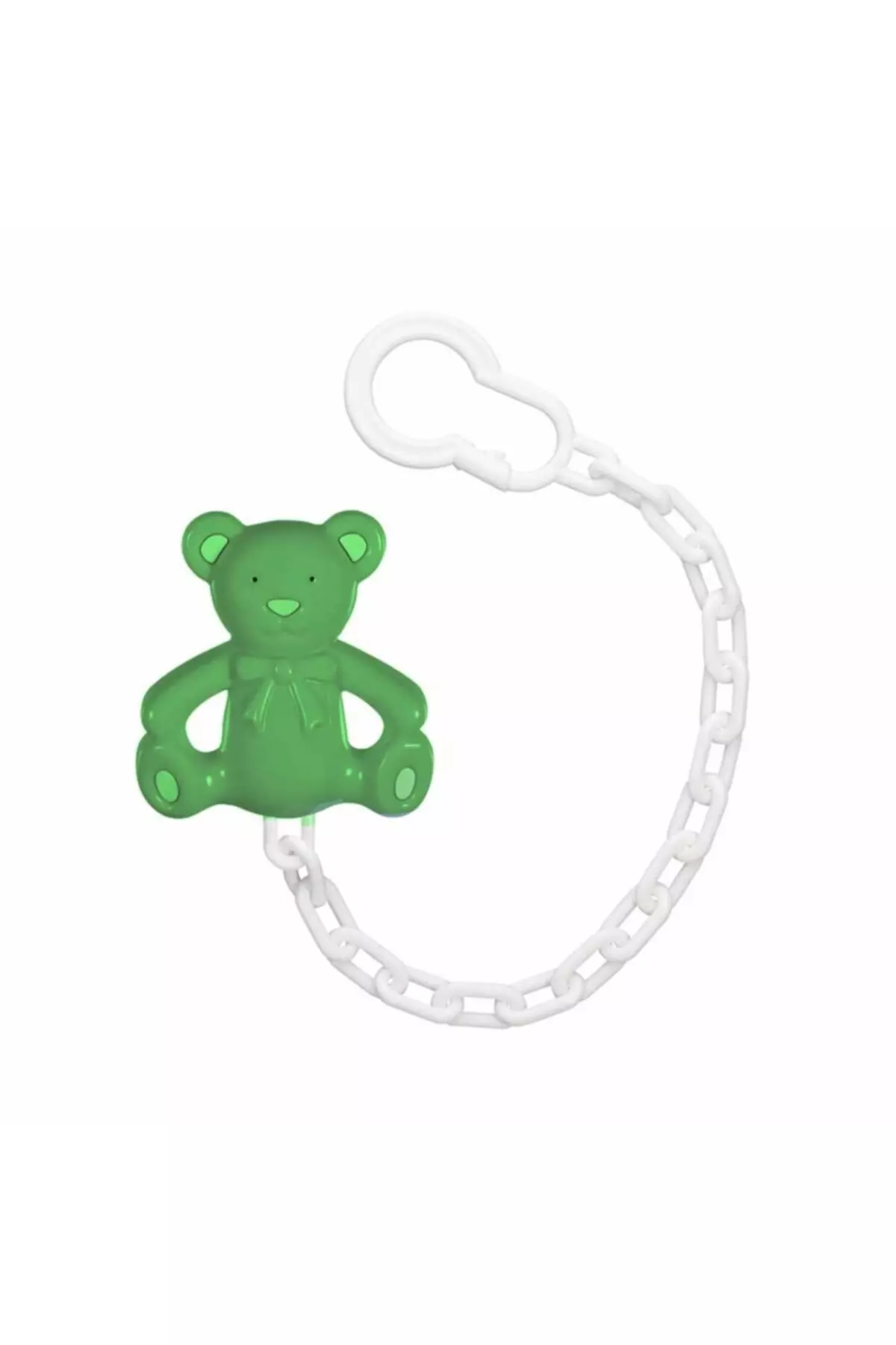 903 Figured Pacifier Clip Green
