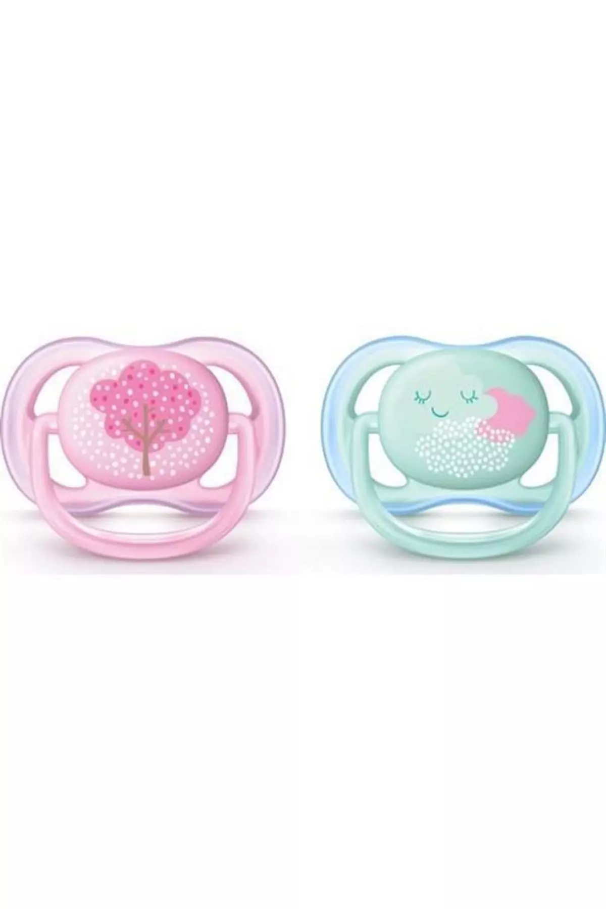 Ultra Air Pacifier Patterned 0-6 Months 2 Pack Girl