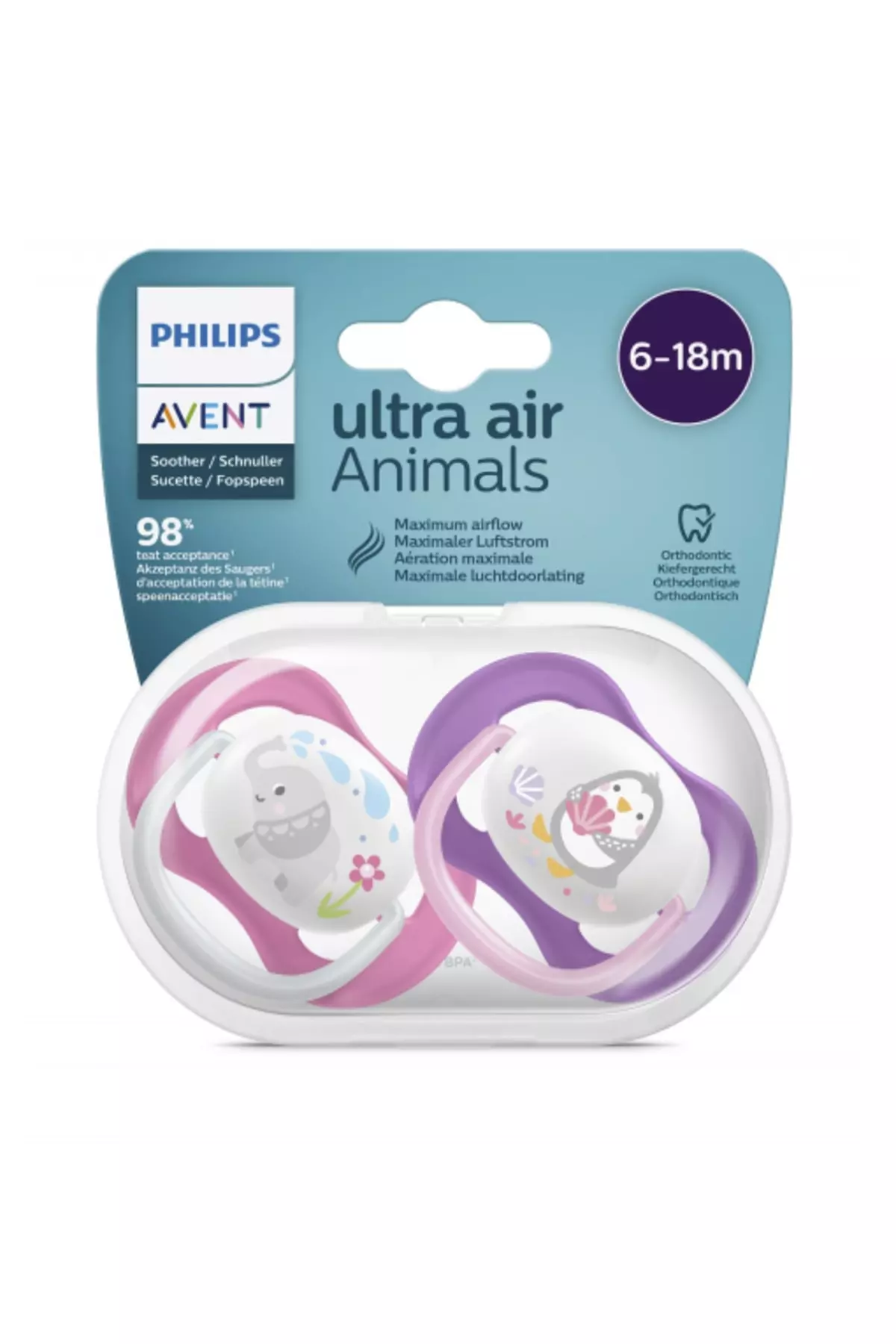 Ultra Air Pacifier 6-18 Months Girl