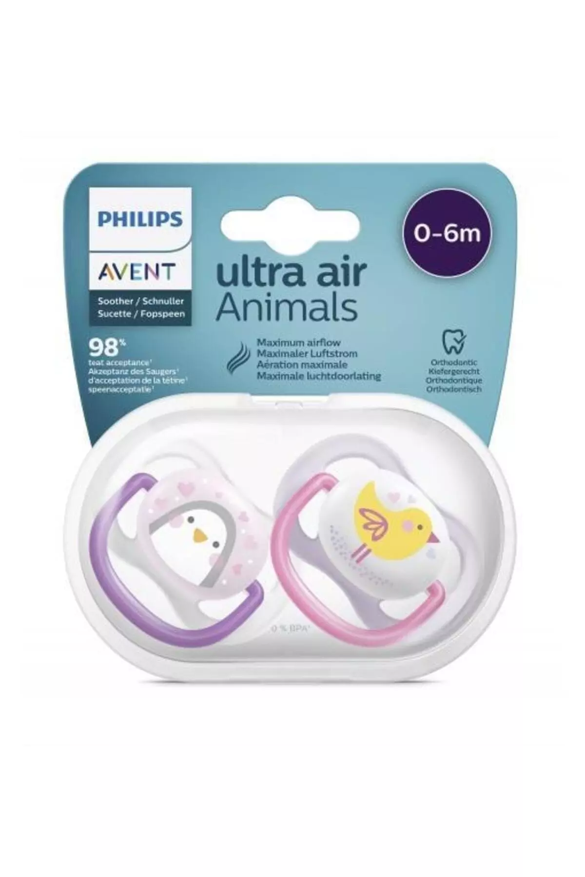 Scf08006 Ultra Air Pacifier 0-6 Months Girl