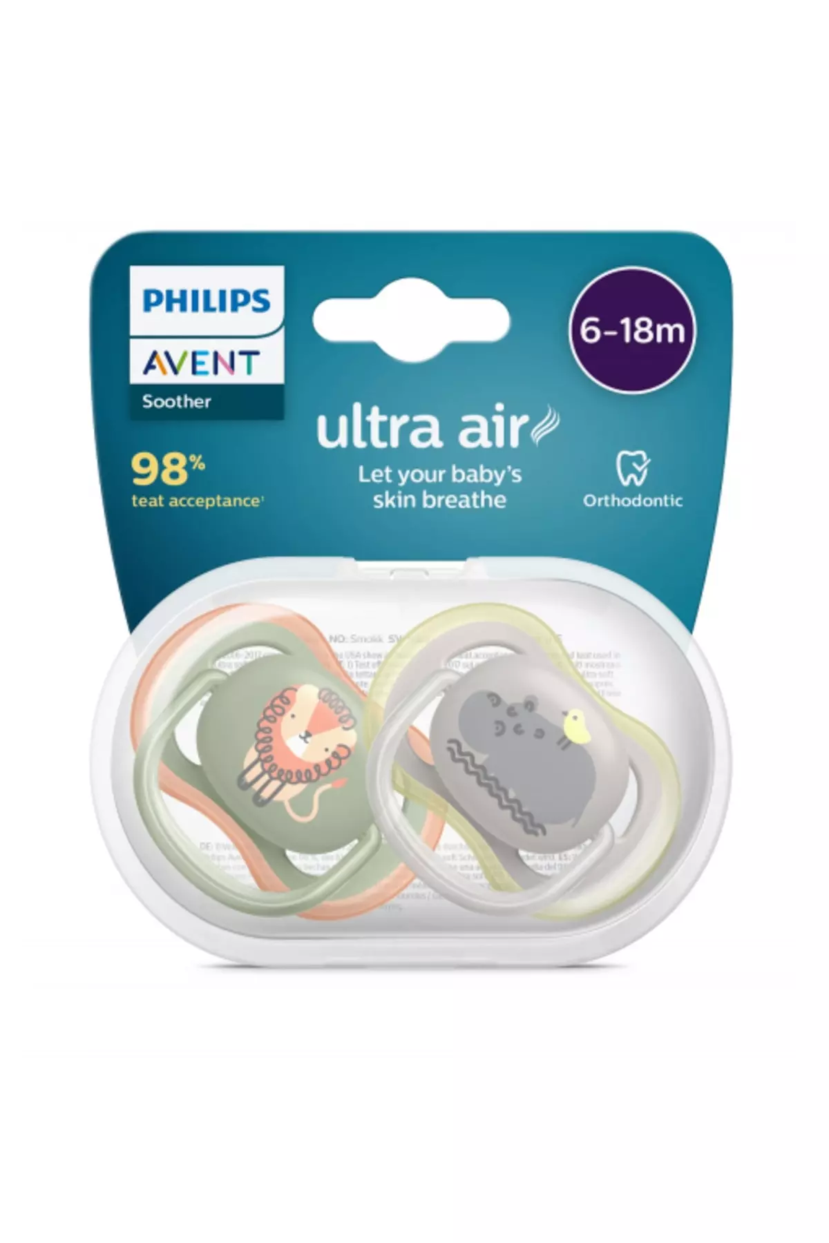 Ultra Air Pacifier 6-18 Months 2-pack Boy
