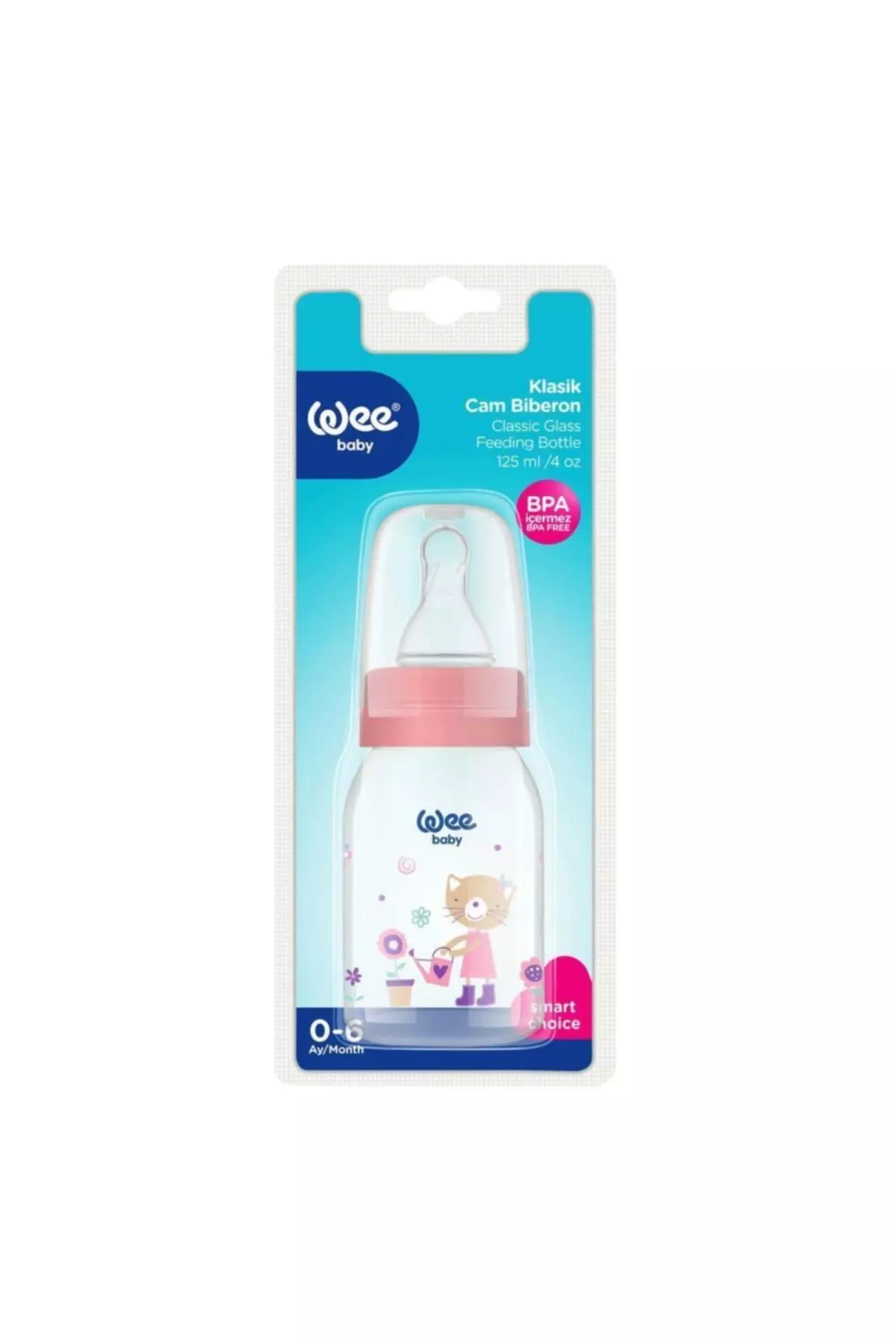 Glass Bottle 125 ml Pink