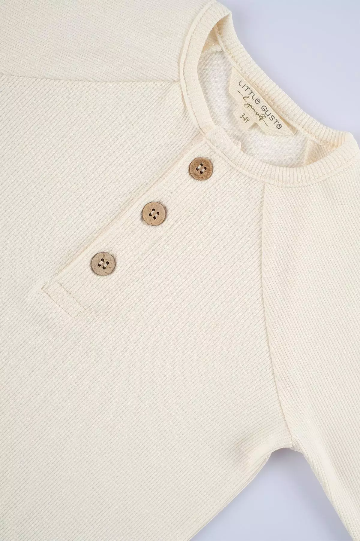 Child Overall Sweatshirt Ecru Organic Cotton