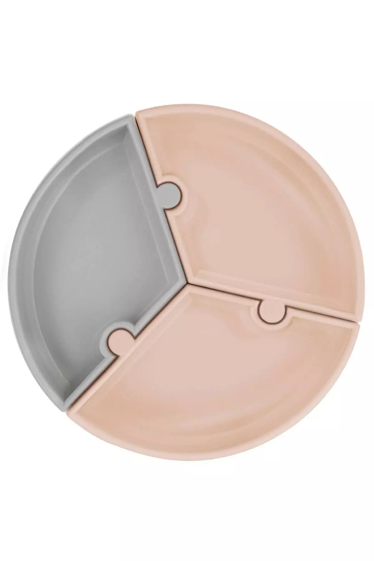 Puzzle Plate Buble Beige-Powder Grey
