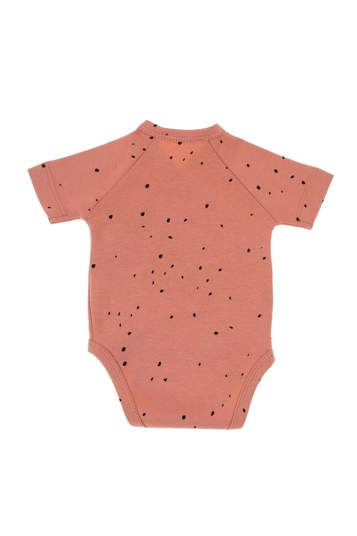 Short Sleeve Wrap Onesie Newborn Cosmos Pink Organic Cotton