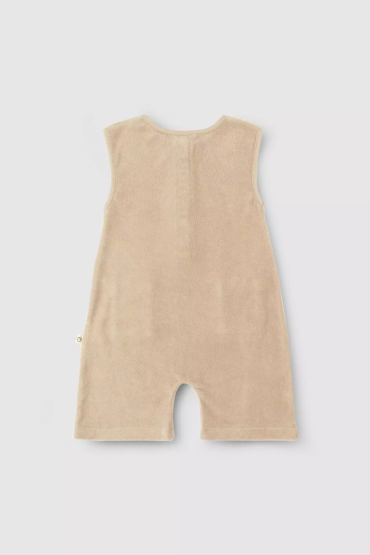 Sleeveless Short Jumpsuit Beige