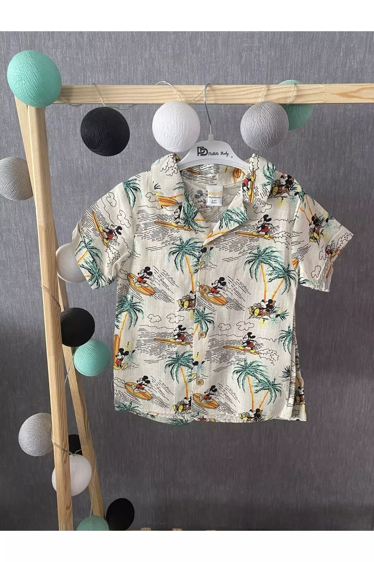 Mickey Printed Linen 2-Piece Set