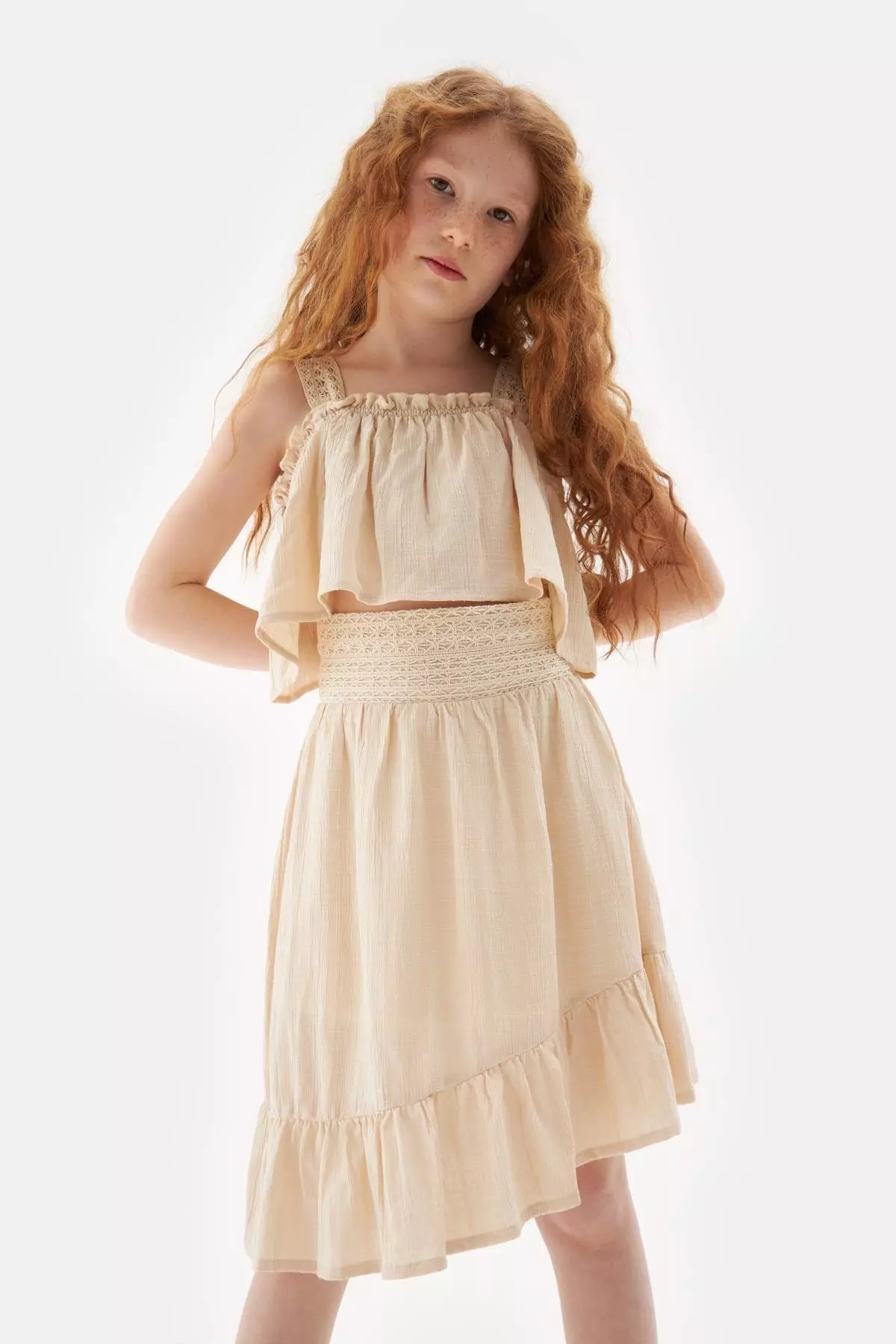 Girl Child Beige Skirt 23ss2tj4313