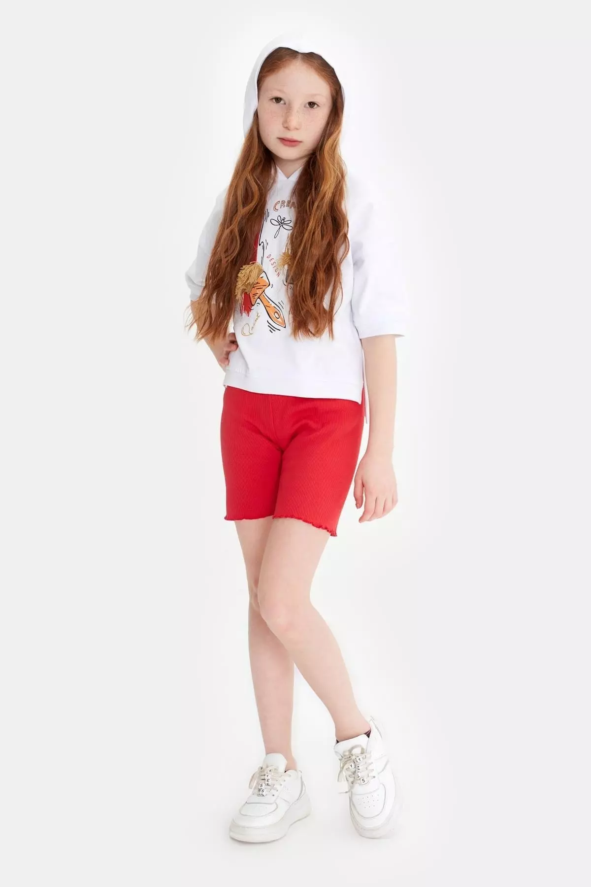 Girl Child Red Leggings 23ss0tj4217